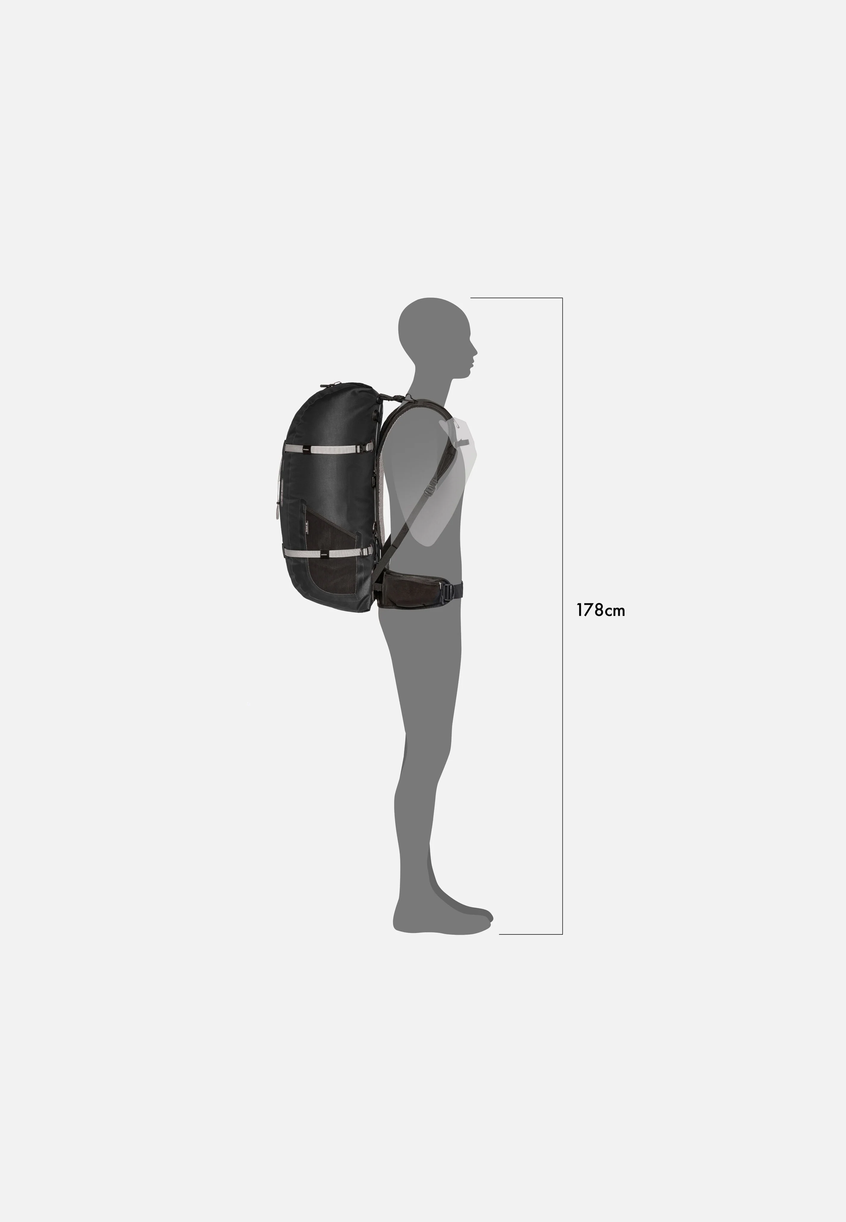 Atrack 45L Schwarz - Reiserucksack - Image 8