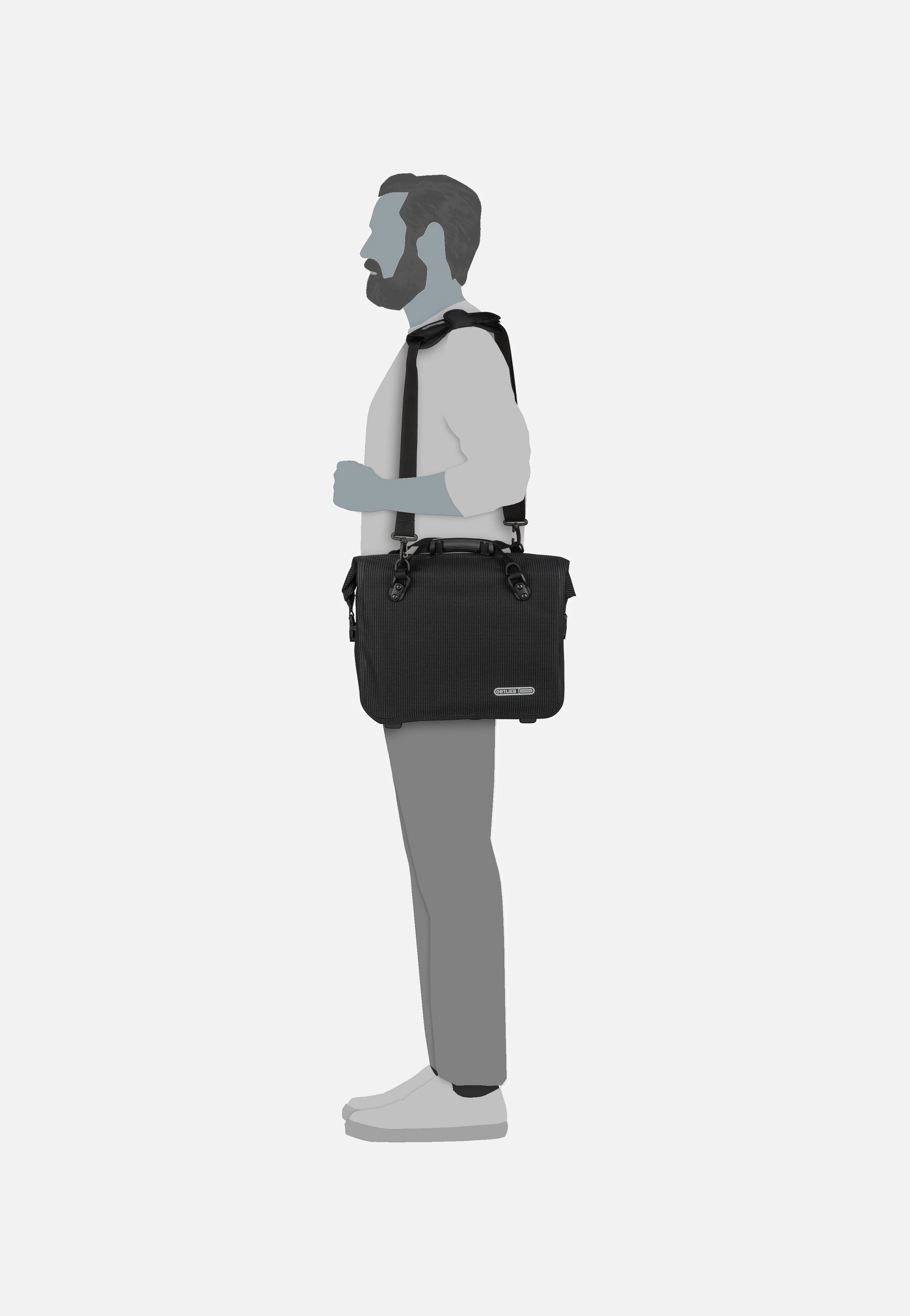 Office-Bag 21 High Visibility QL3.1 Black Reflective - Fahrradtasche - Image 11
