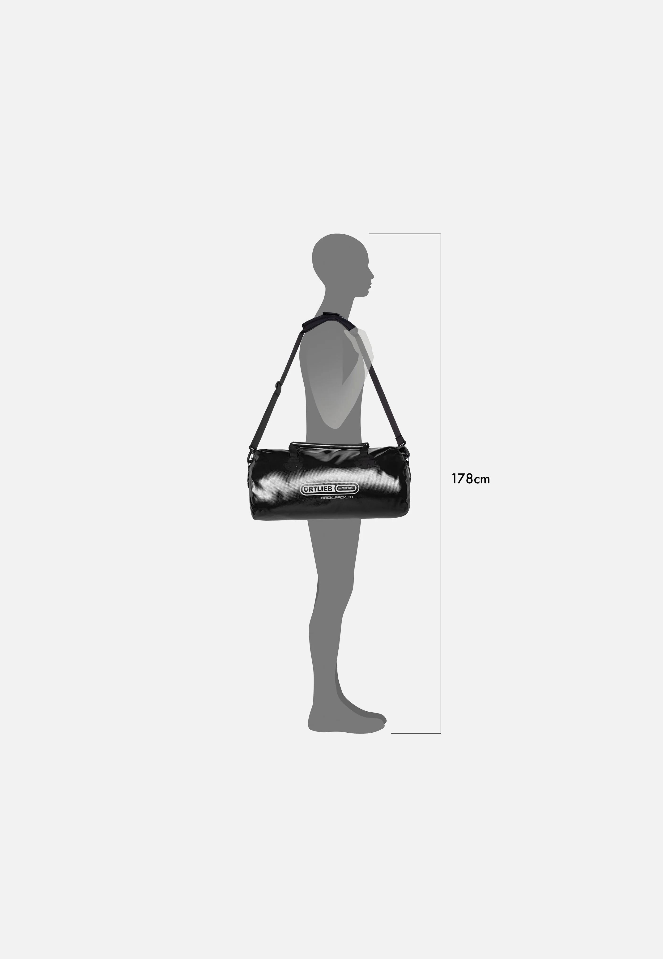 Rack-Pack 31L Schwarz - Dufflebag - Image 7