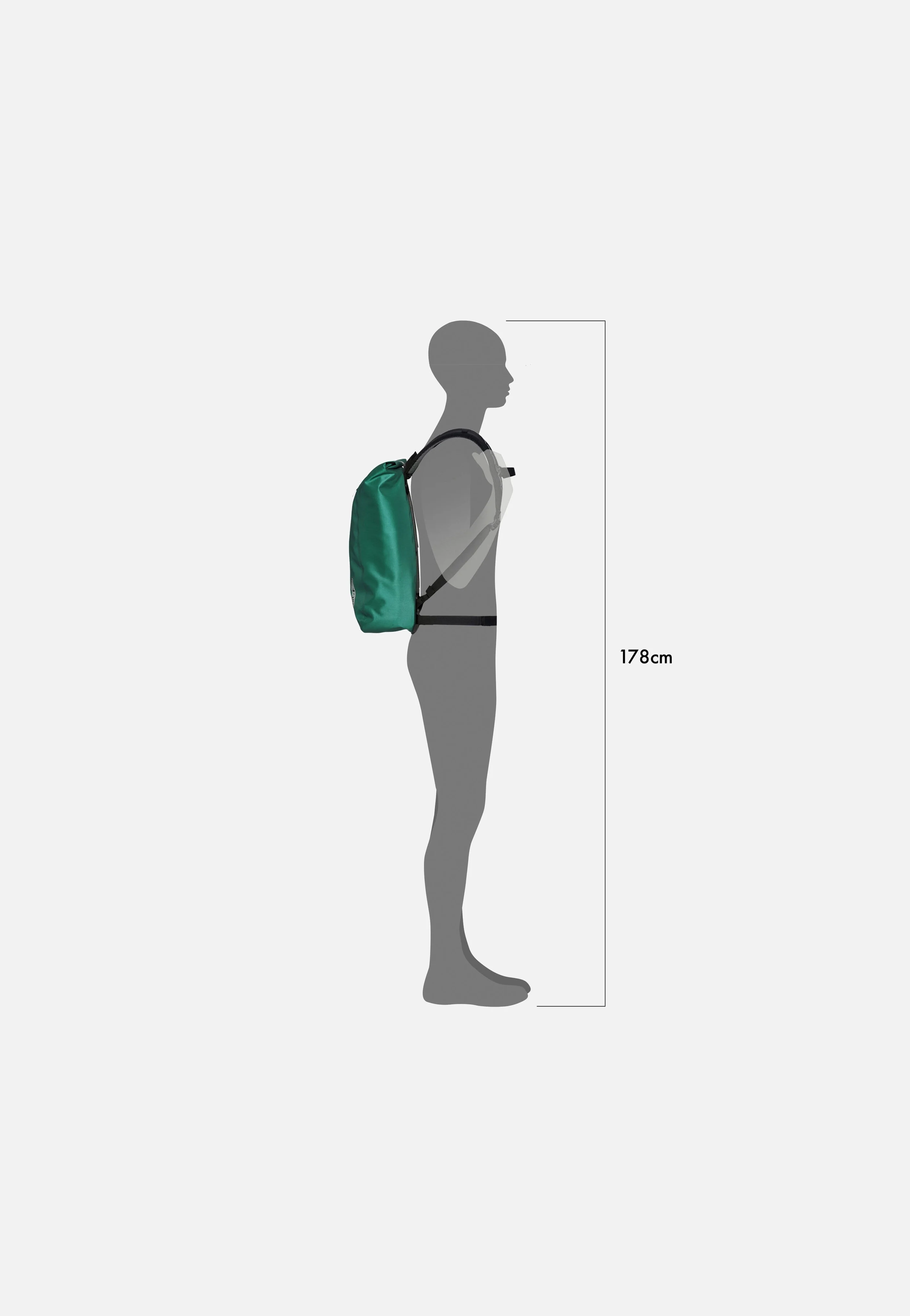 Velocity PS 17L Atlantis Green - Rolltop Rucksack - Image 6