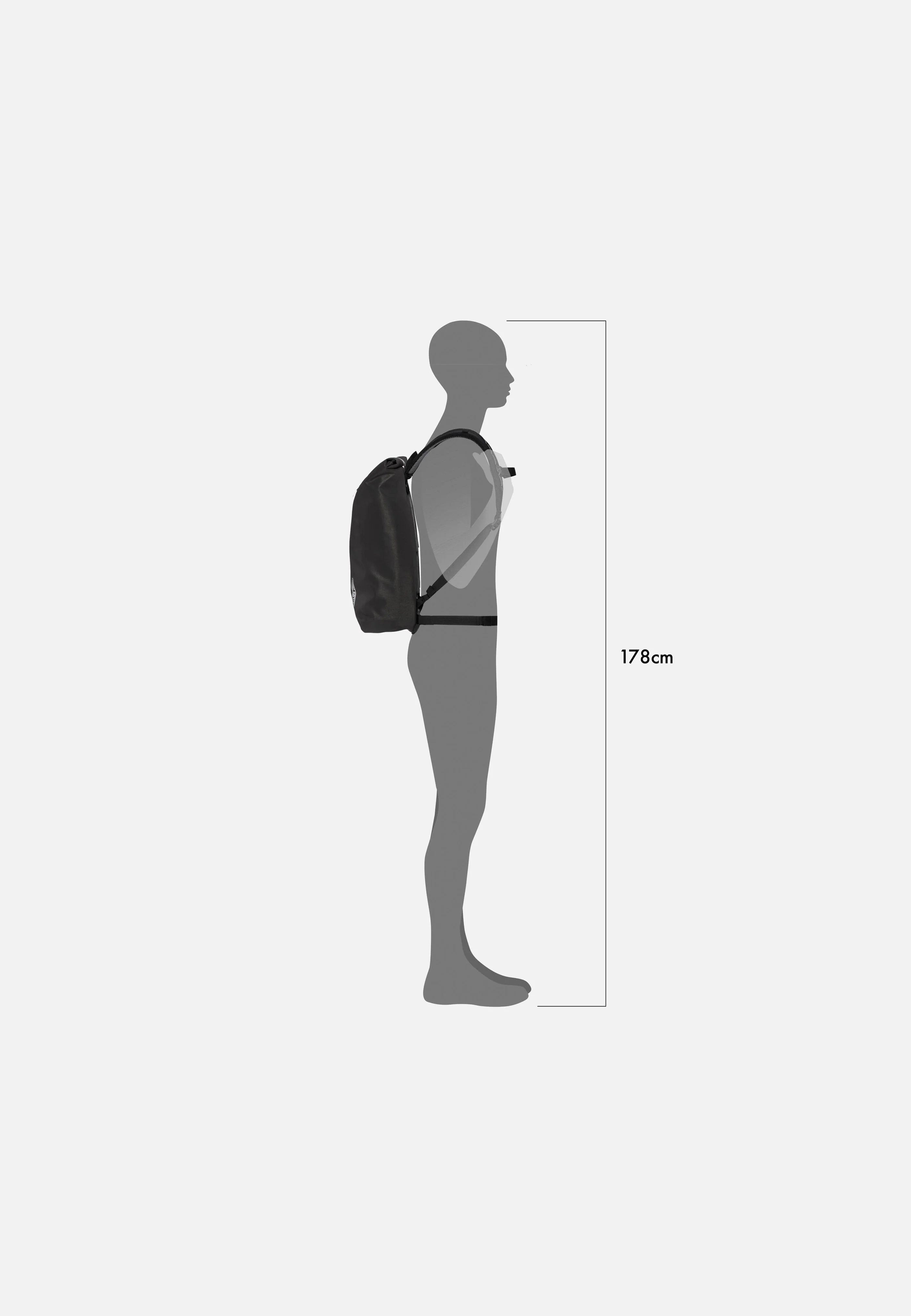 Velocity PS 17L Schwarz - Rolltop Rucksack - Image 6