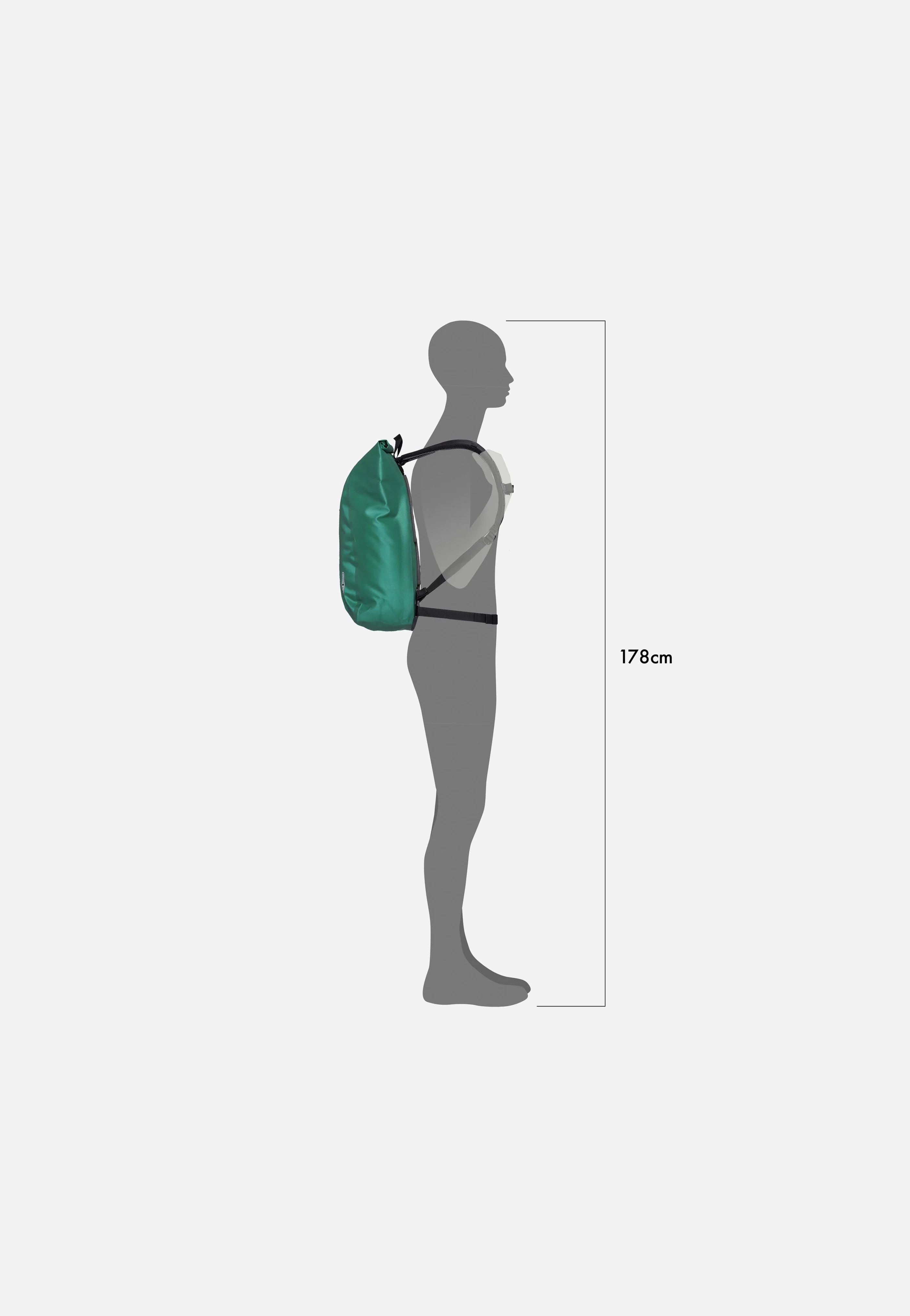 Velocity PS 23L Atlantis Green - Rolltop Rucksack - Image 6