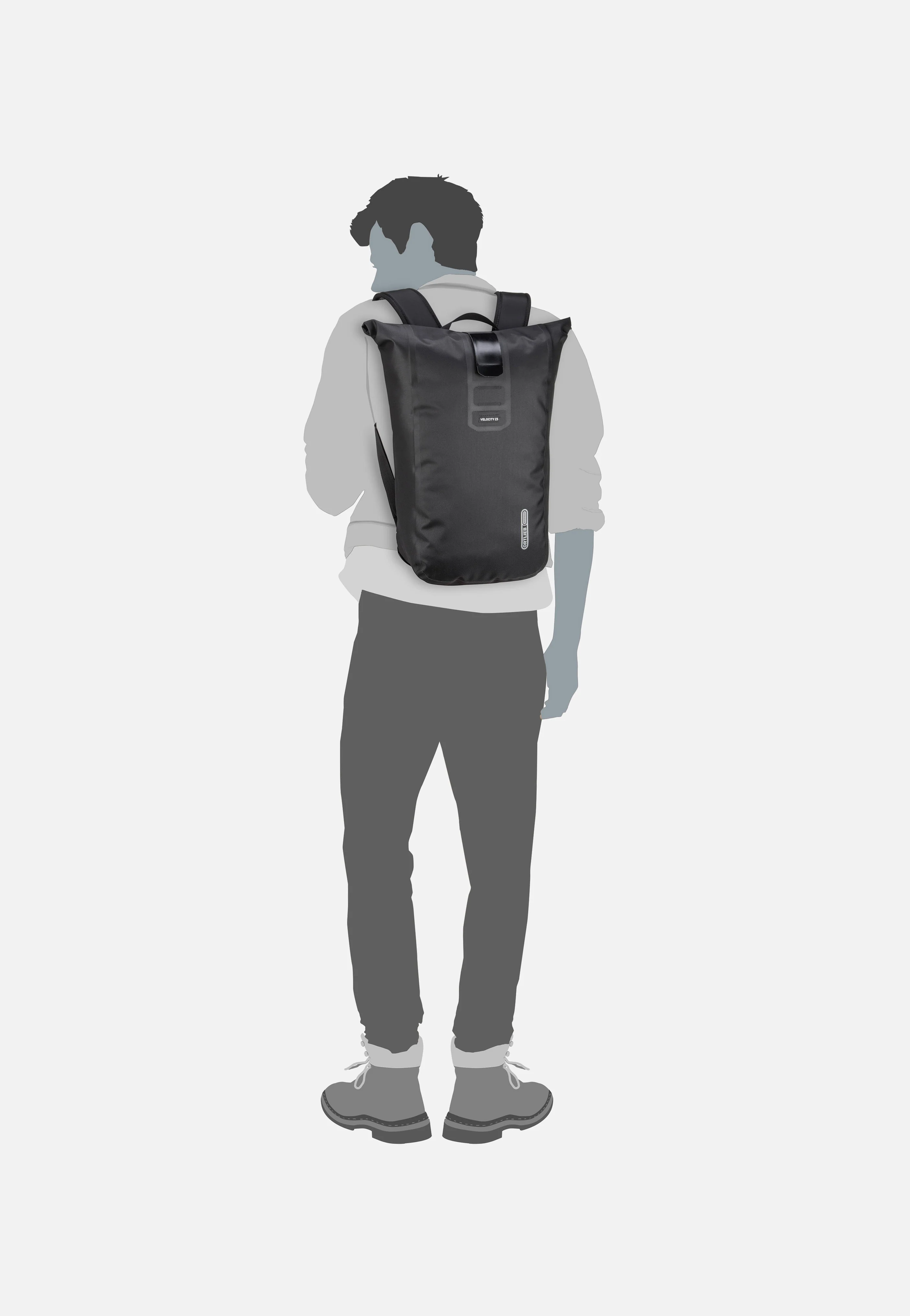 Velocity PS 23L Schwarz - Rolltop Rucksack - Image 11