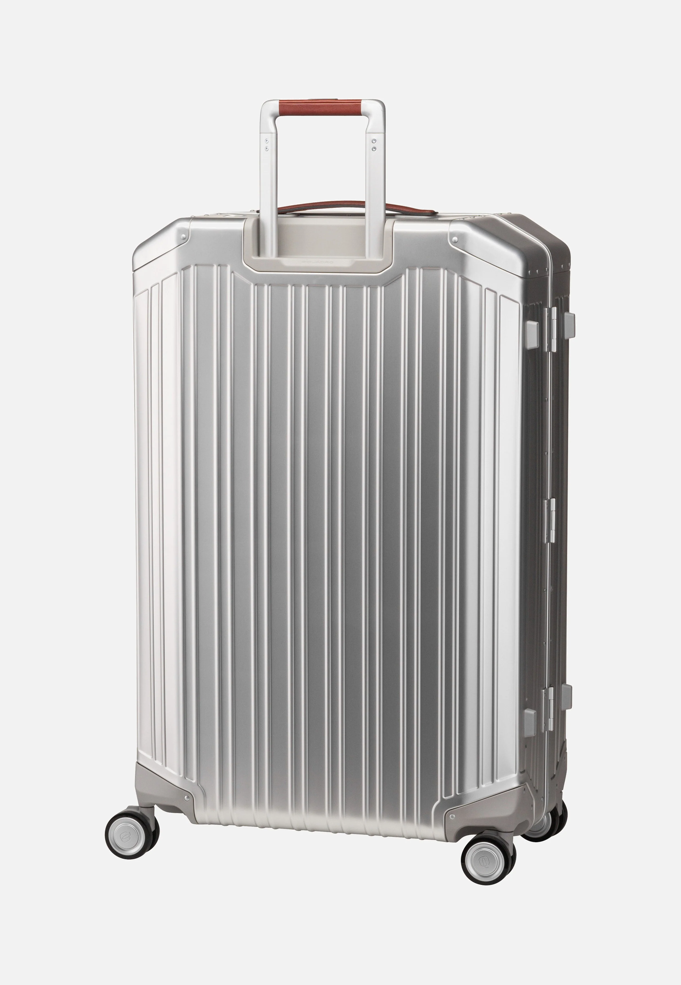 PQ Alu Big Size Spinner Grigio-Cuoio - Koffer - Image 2