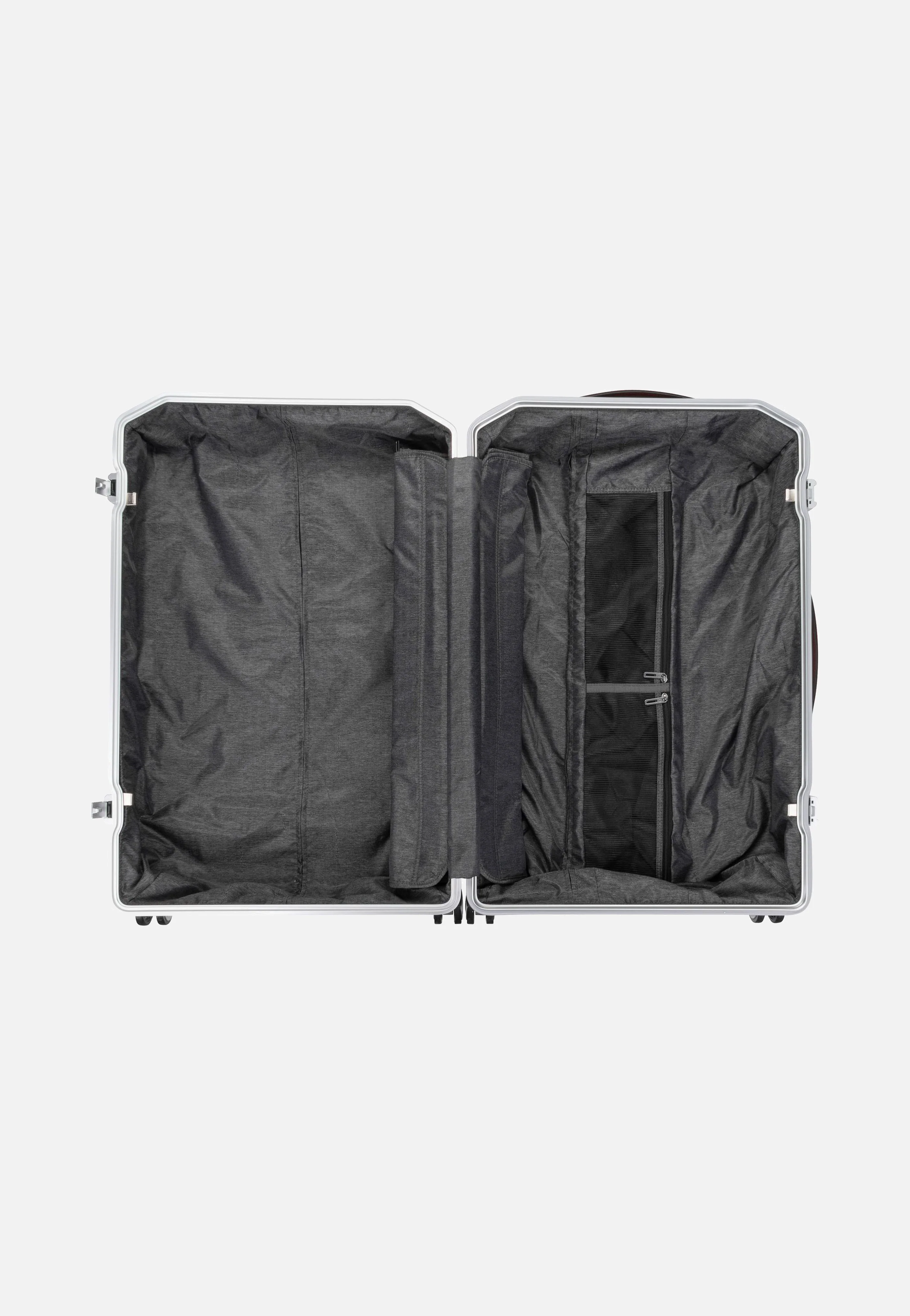 PQ Alu Big Size Spinner Grigio-Cuoio - Koffer - Image 4
