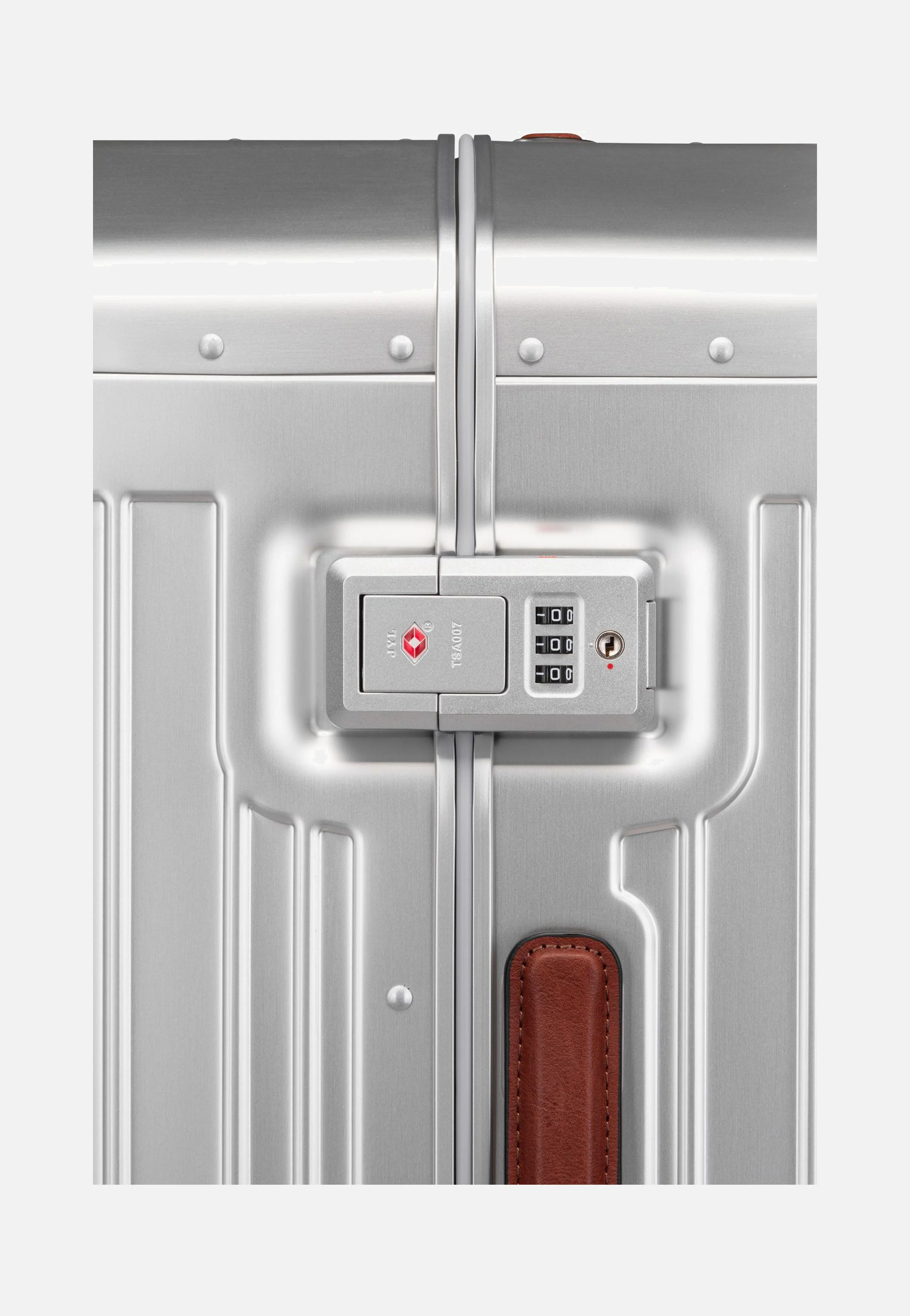 PQ Alu Medium Size Spinner Grigio-Cuoio - Koffer - Image 6
