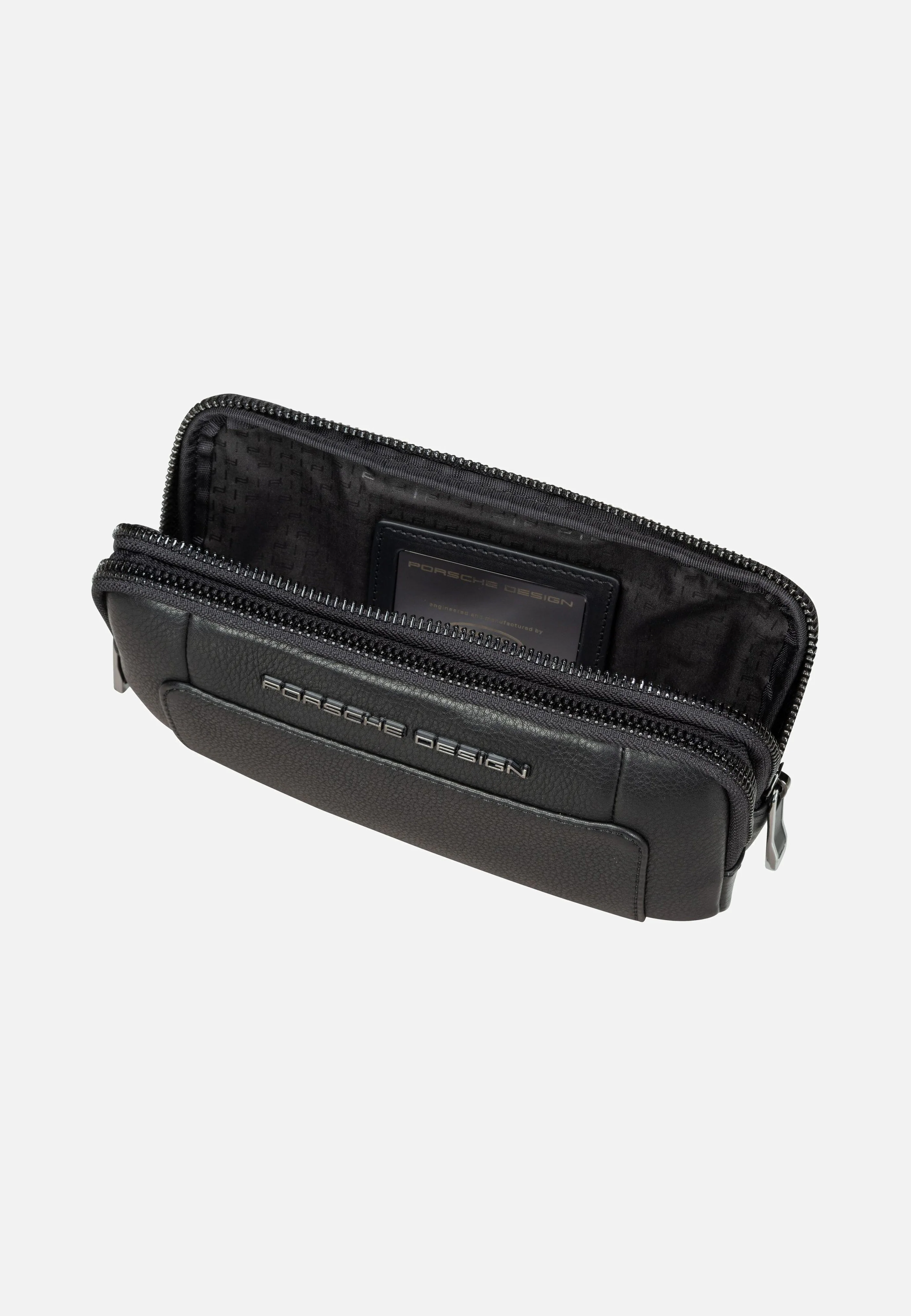 Roadster Leather Travel Pouch Black - Sling Bag - Image 4