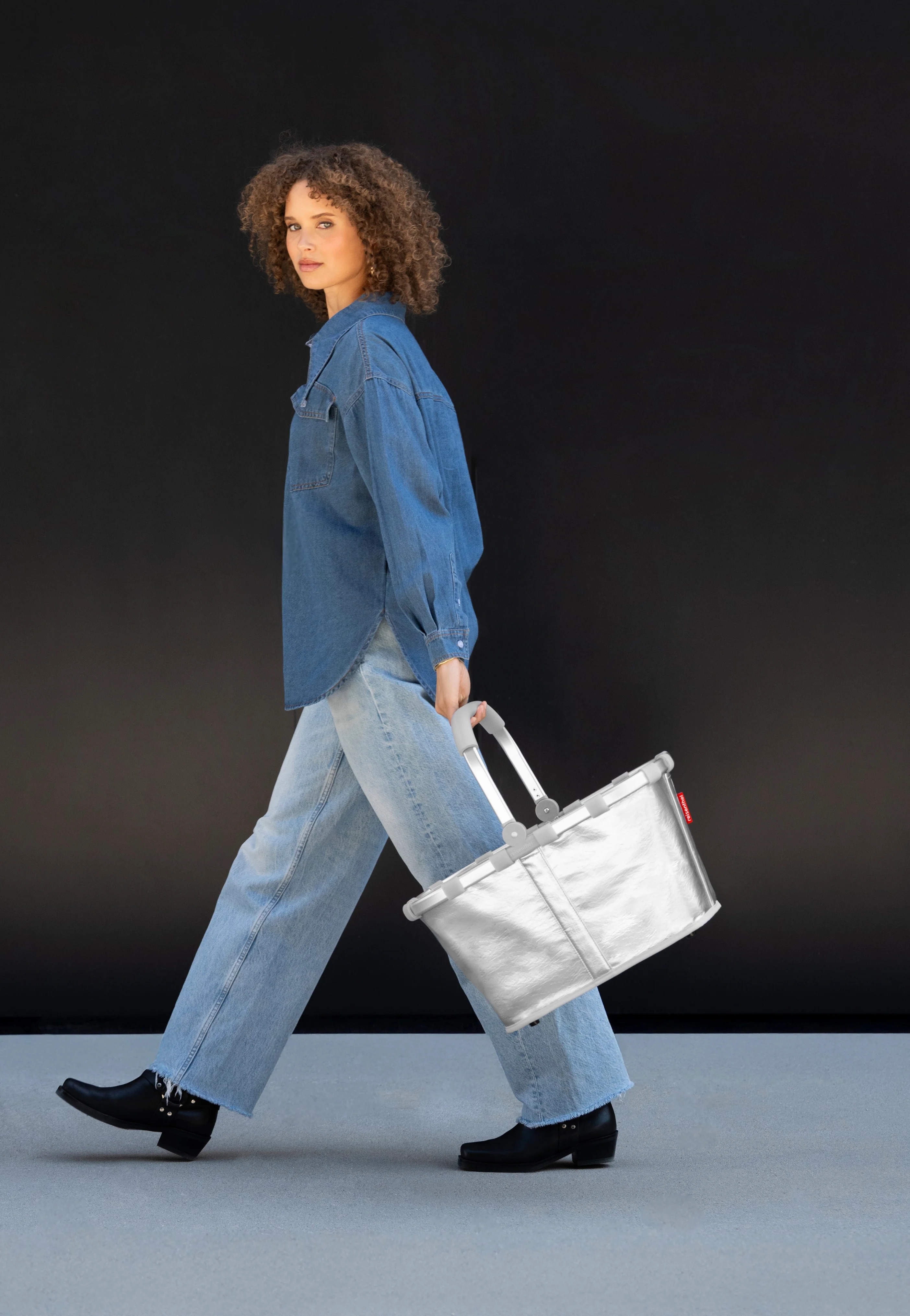 Carrybag Silver Crackle - Einkaufskorb - Image 6