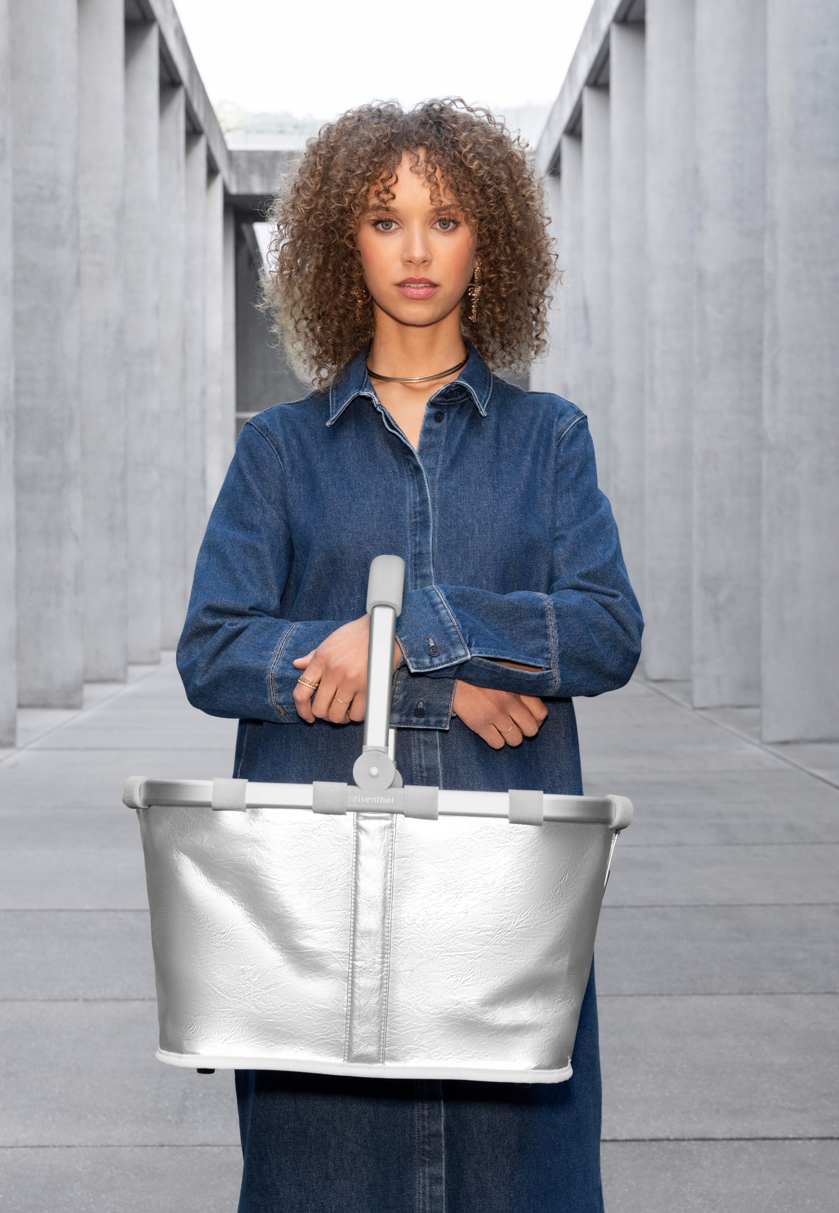 Carrybag Silver Crackle - Einkaufskorb - Image 7