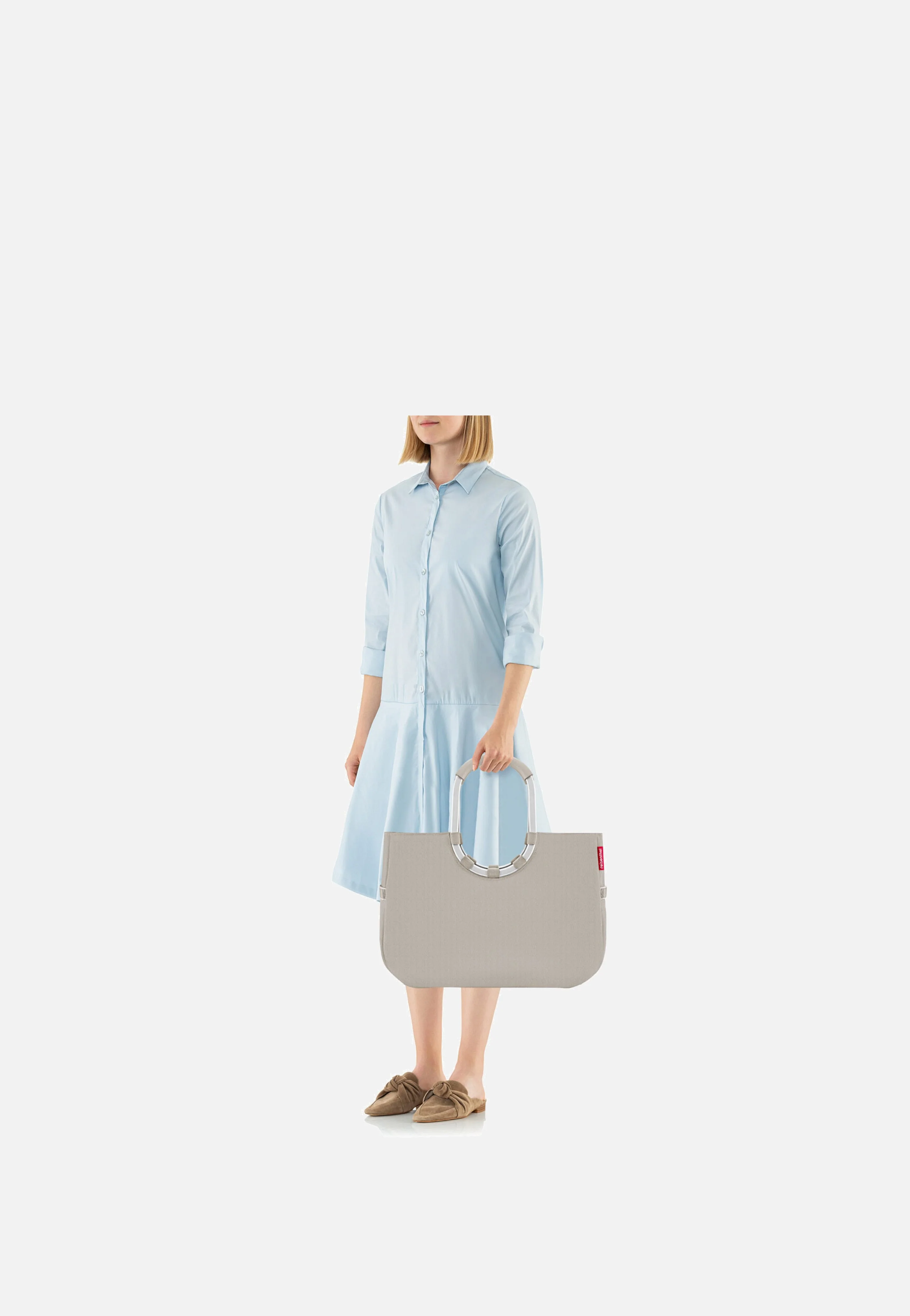 loopshopper L Herringbone Sand - Einkaufskorb - Image 5