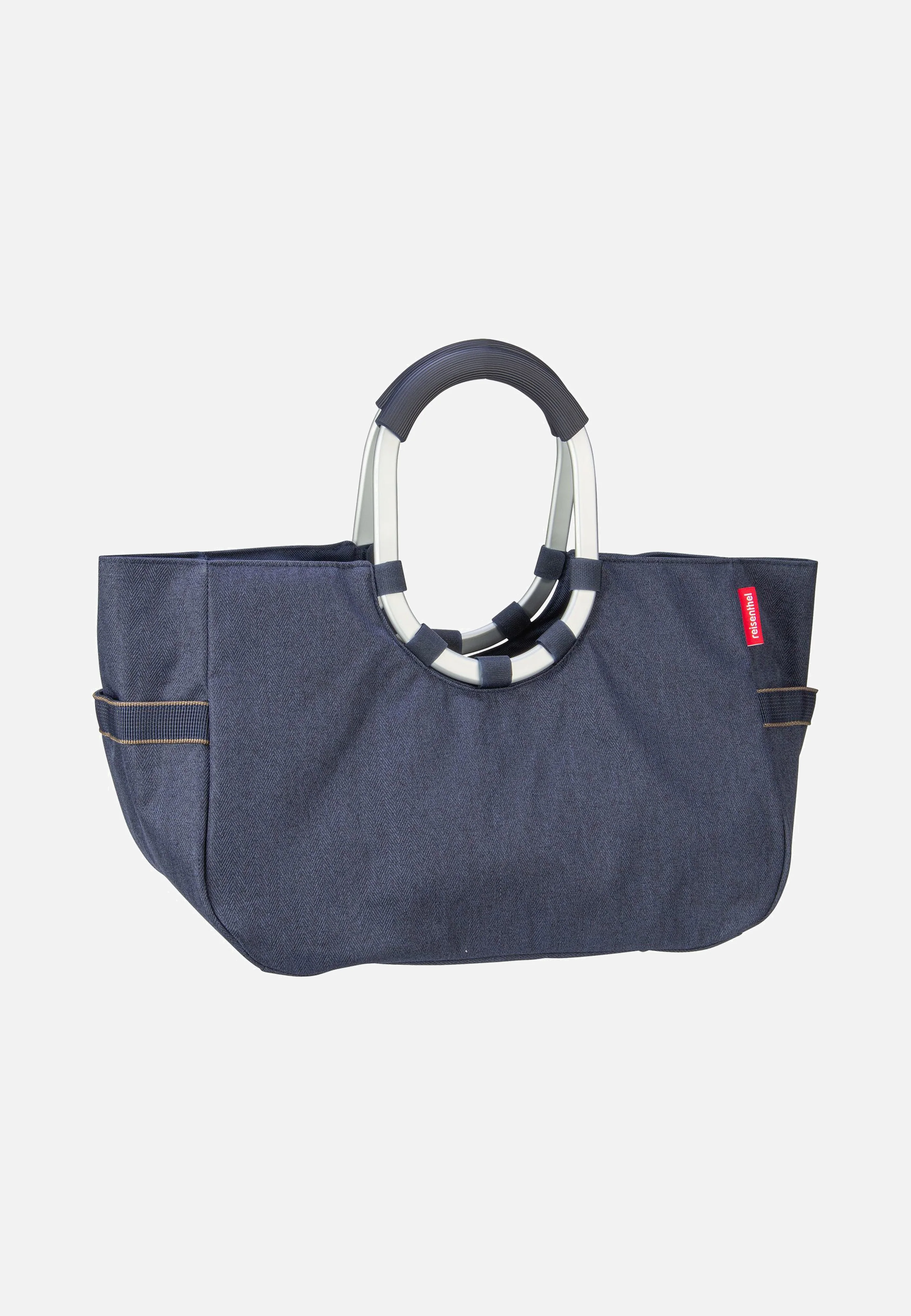 loopshopper M Herringbone Dark Blue - Einkaufskorb