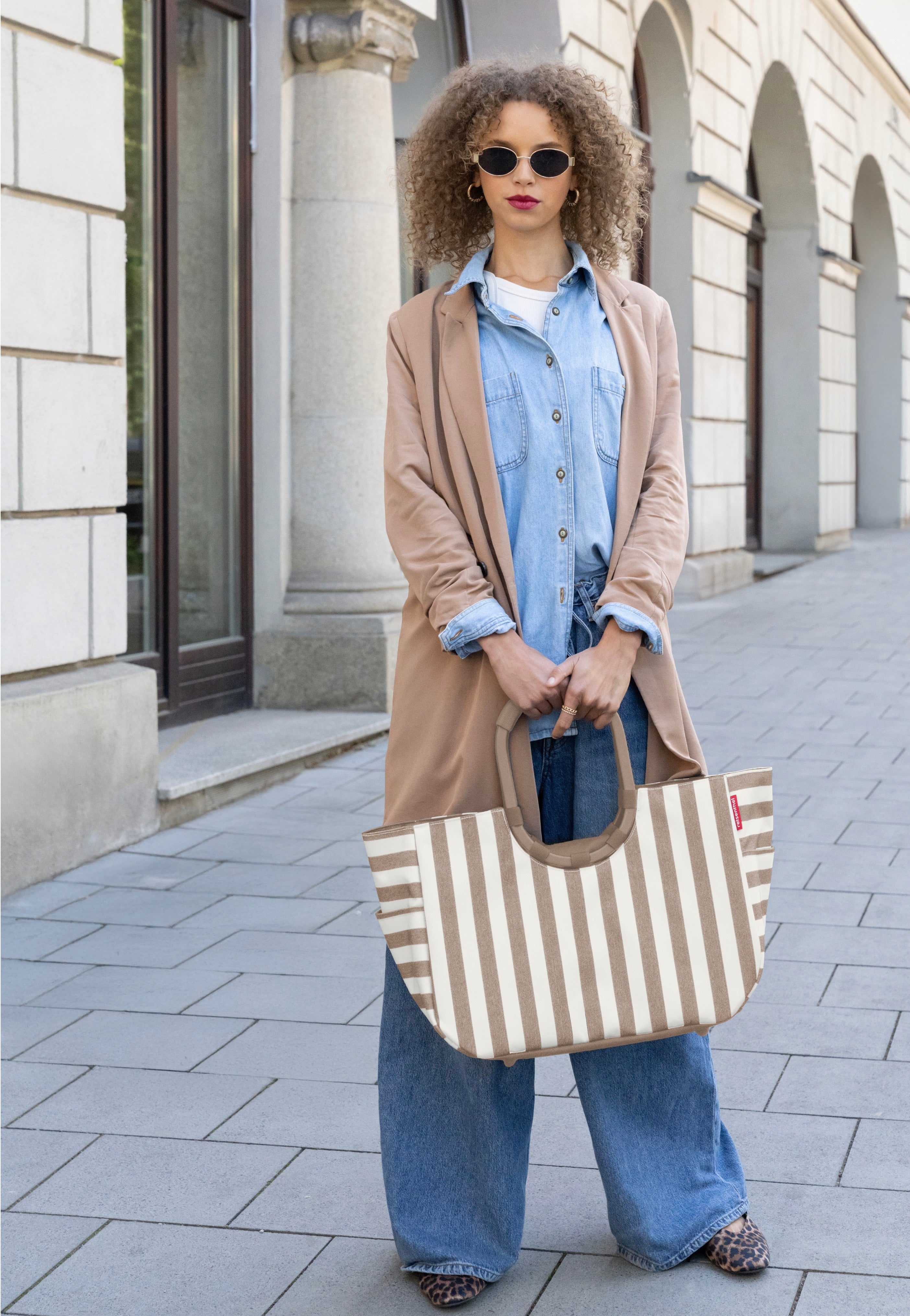 Loopshopper M Summerstripes Coffee - Einkaufskorb - Image 8