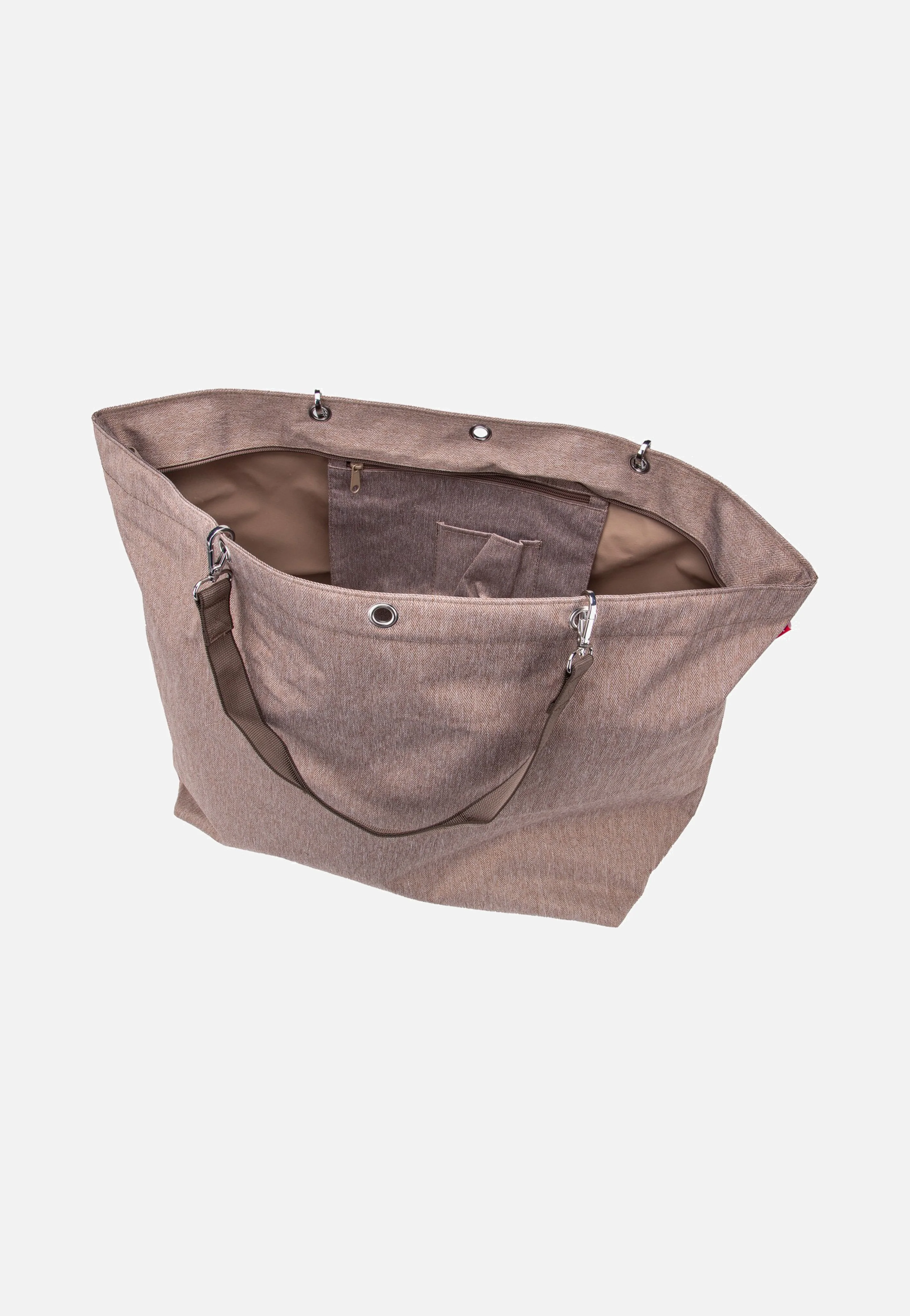 shopper XL Herringbone Mokka - Einkaufstasche - Image 5
