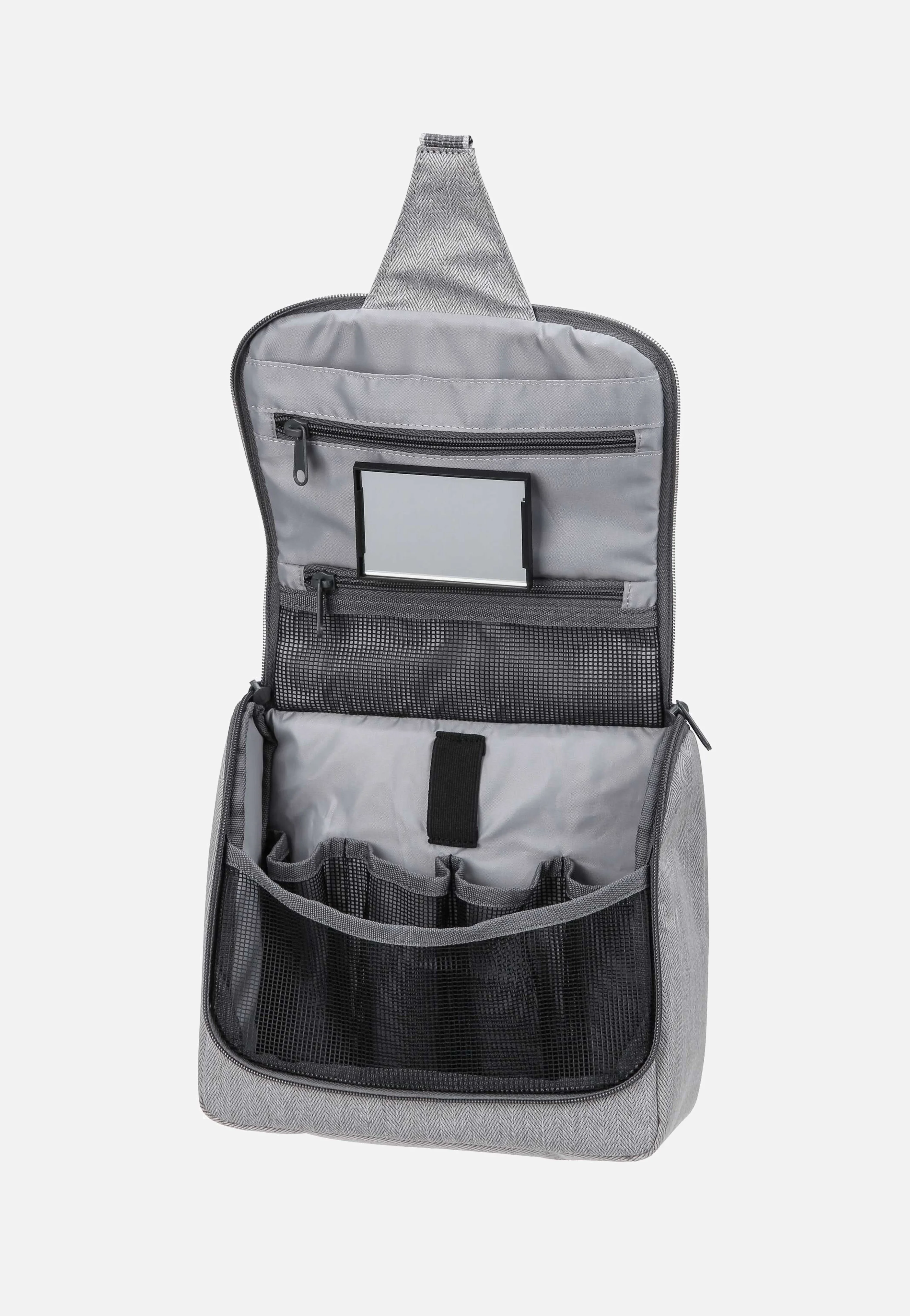 toiletbag L Herringbone Grey - Kulturbeutel - Image 3