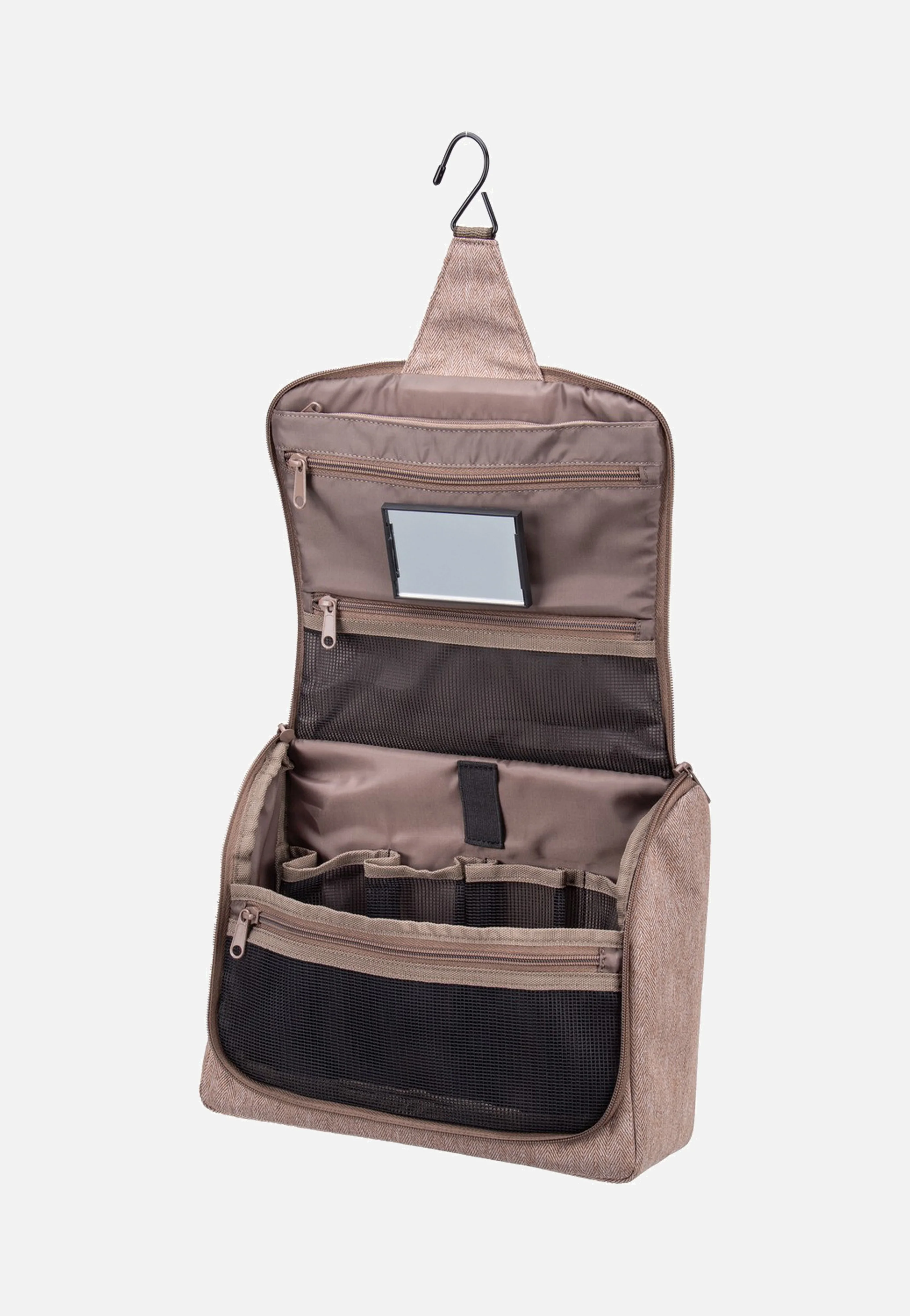 toiletbag XL Herringbone Mokka - Kosmetikkoffer - Image 5