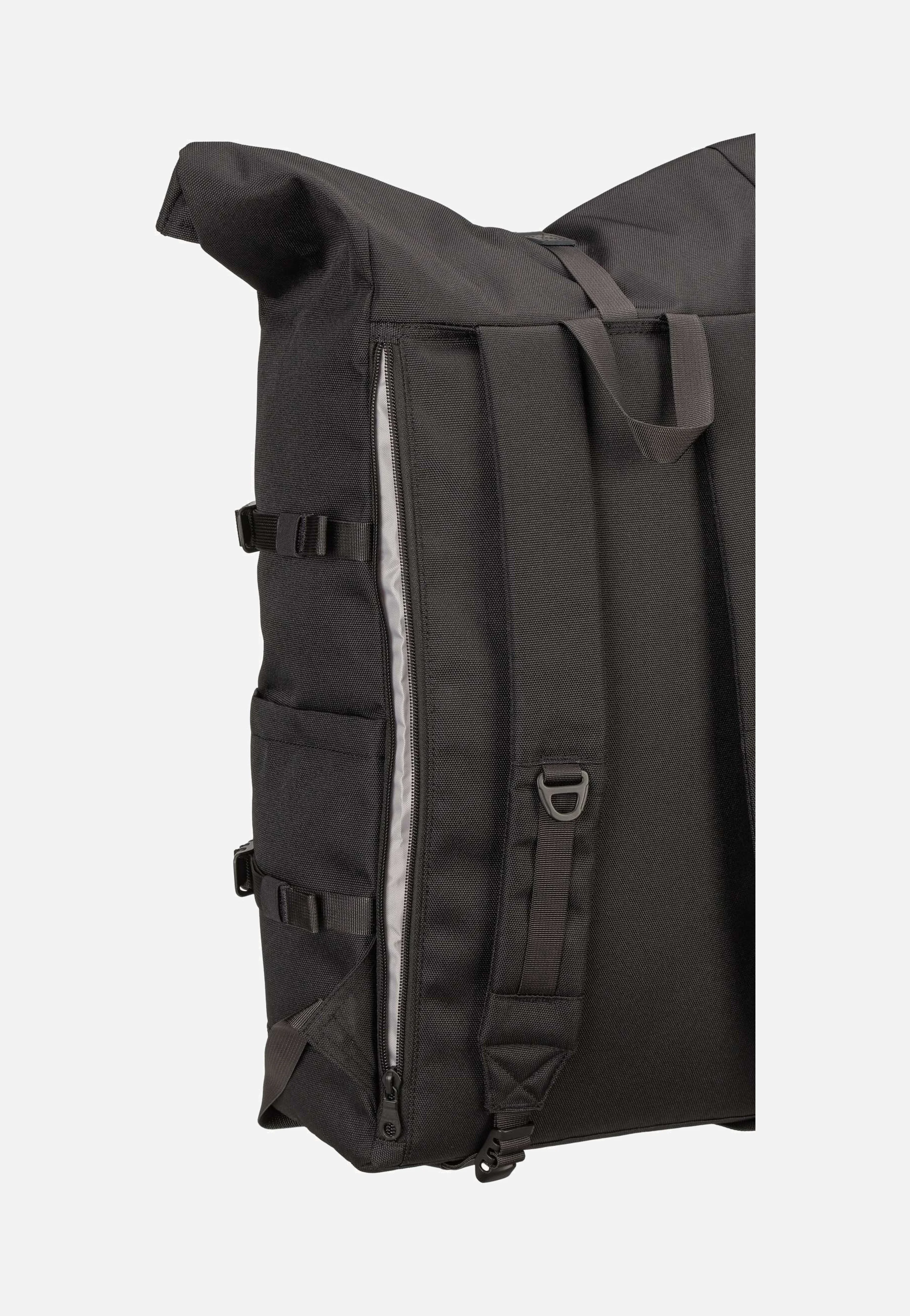 Icon BP L Black/Black Leather - Rolltop Rucksack - Image 5