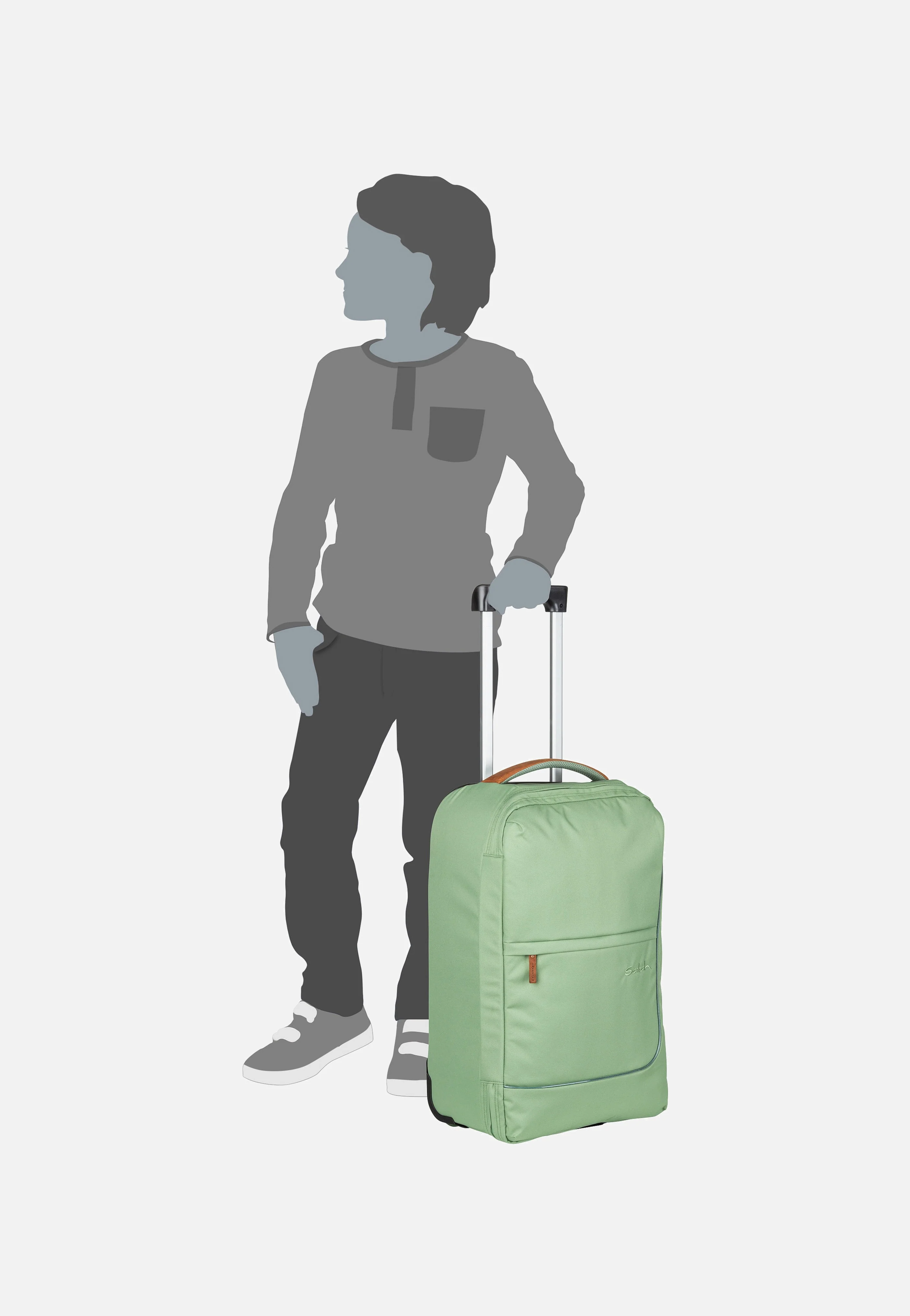 satch Flow Pure S Trolley Pure Coral - Koffer - Image 7
