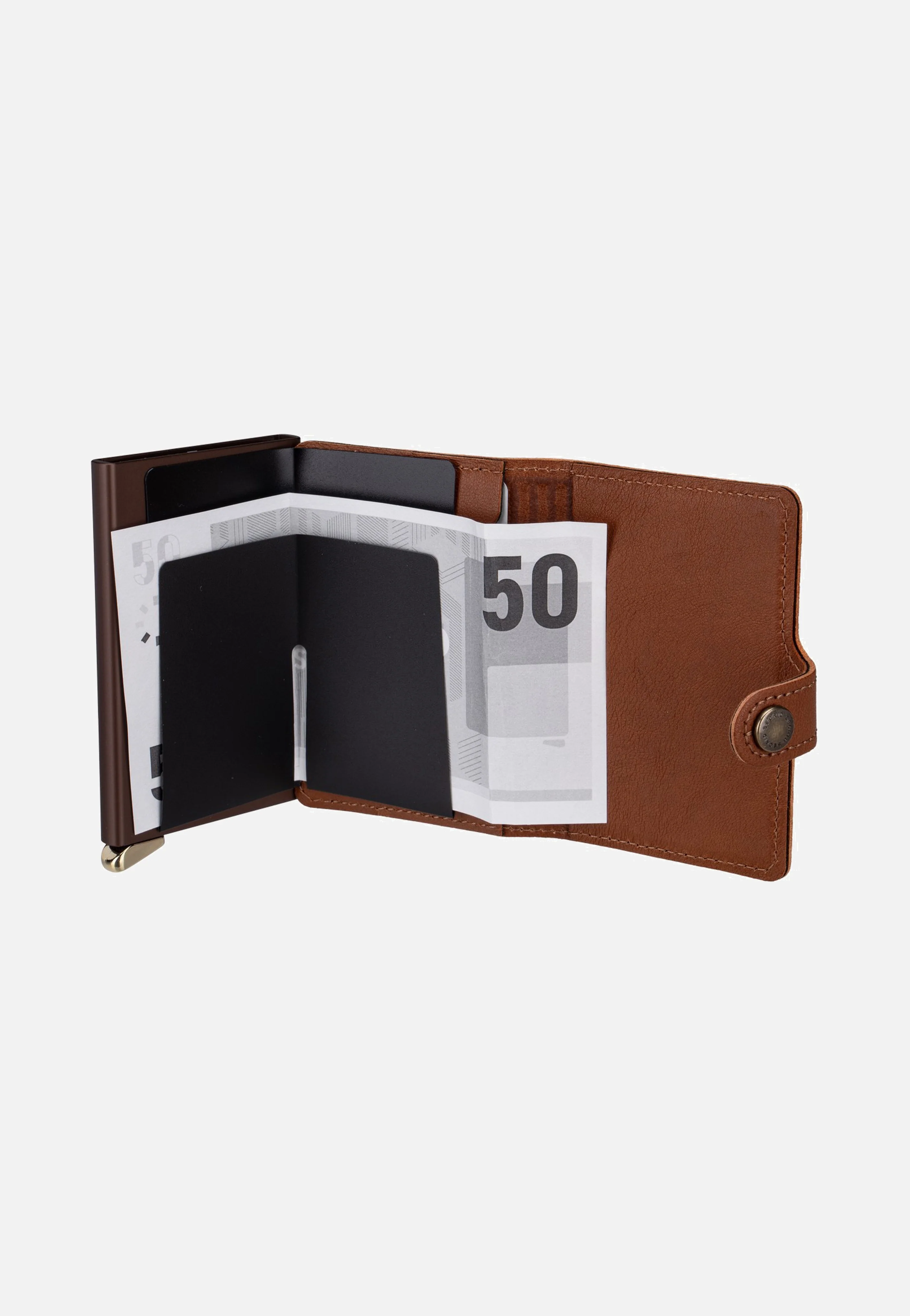Premium Miniwallet+ Emboss Lin Cognac - Portemonnaie - Image 7