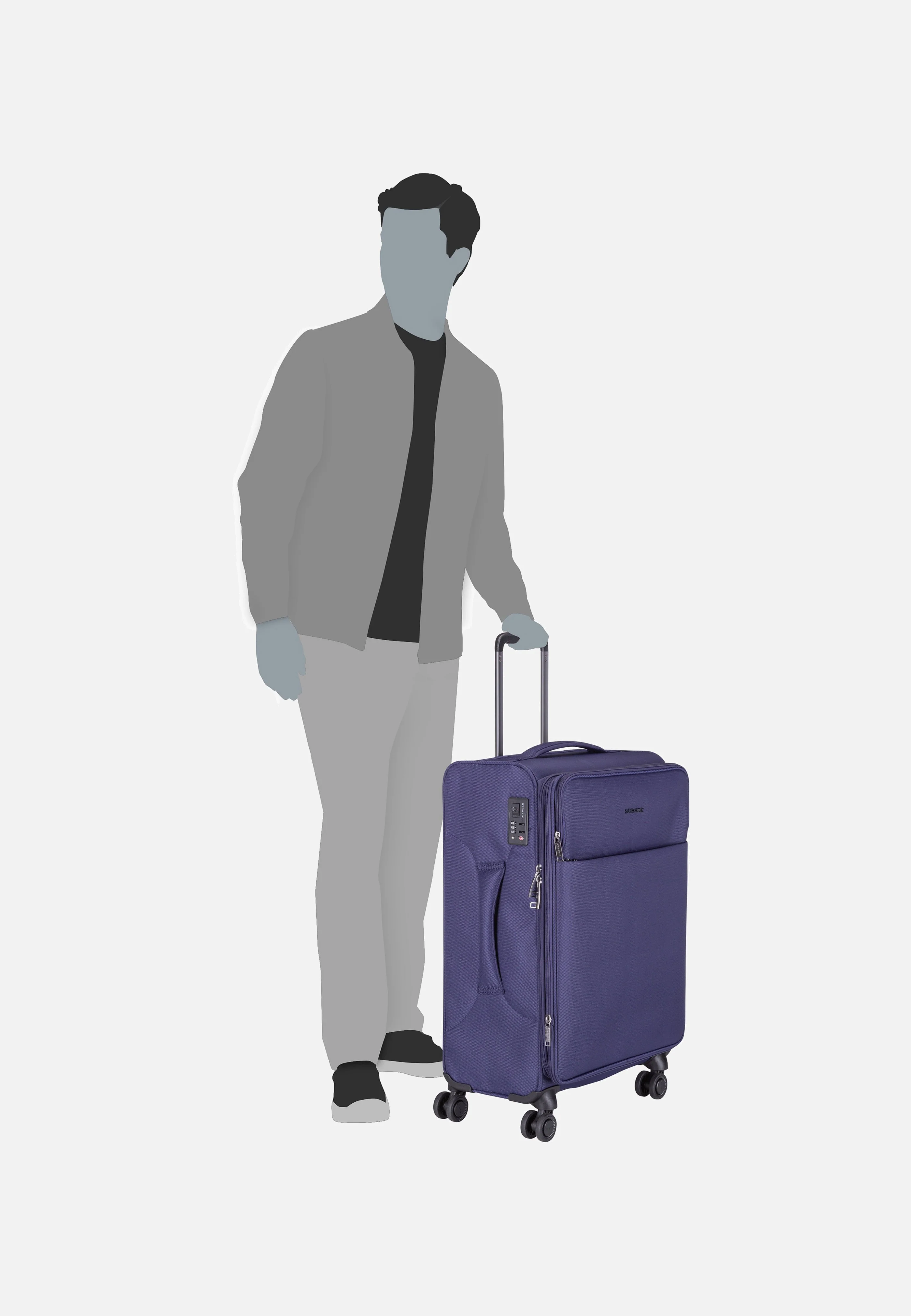 Stratic Light+ Trolley M Dark Blue - Koffer - Image 7