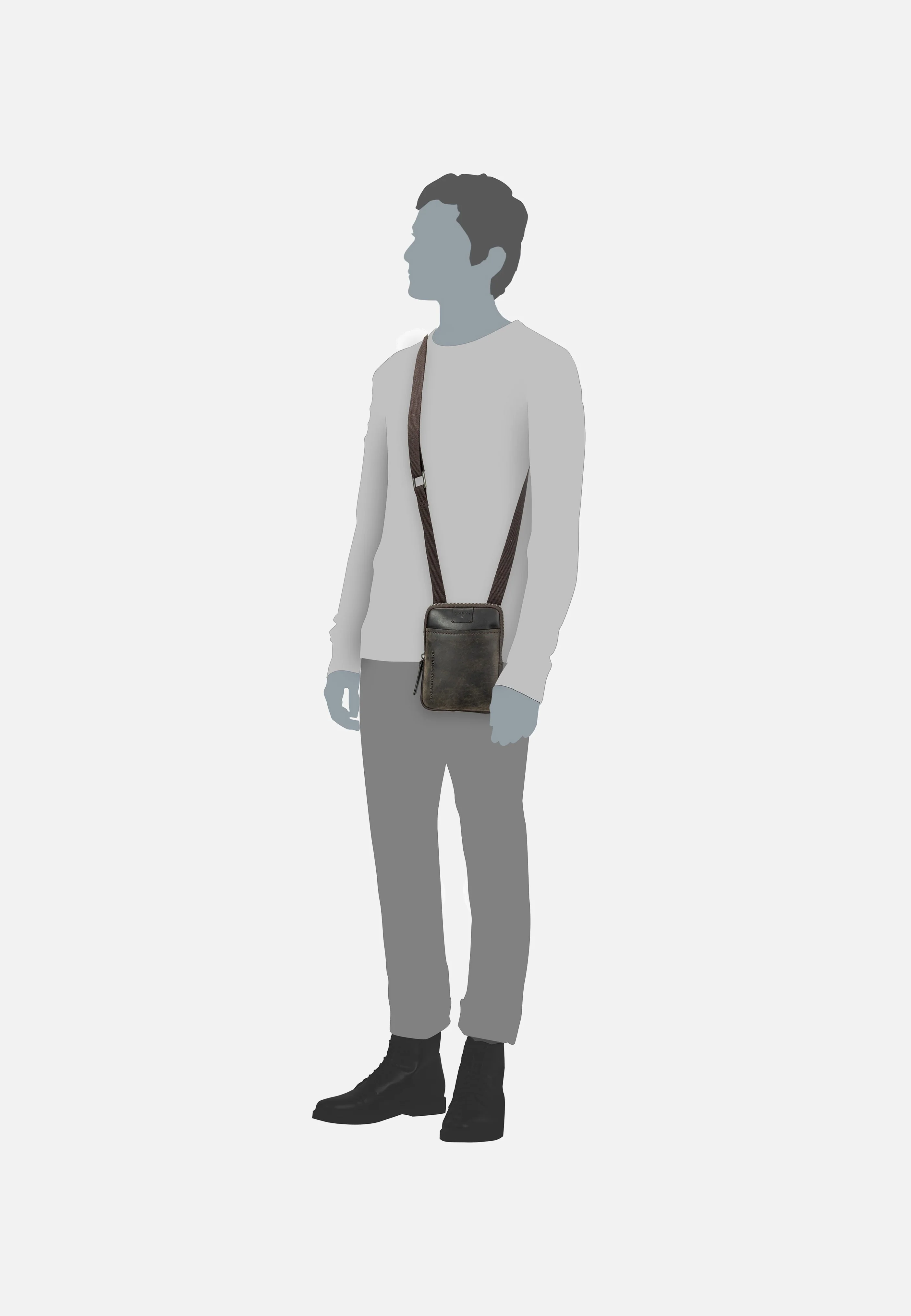 Brick Lane Brian XSVZ 1 Dark Brown - Crossbody Bag - Image 6