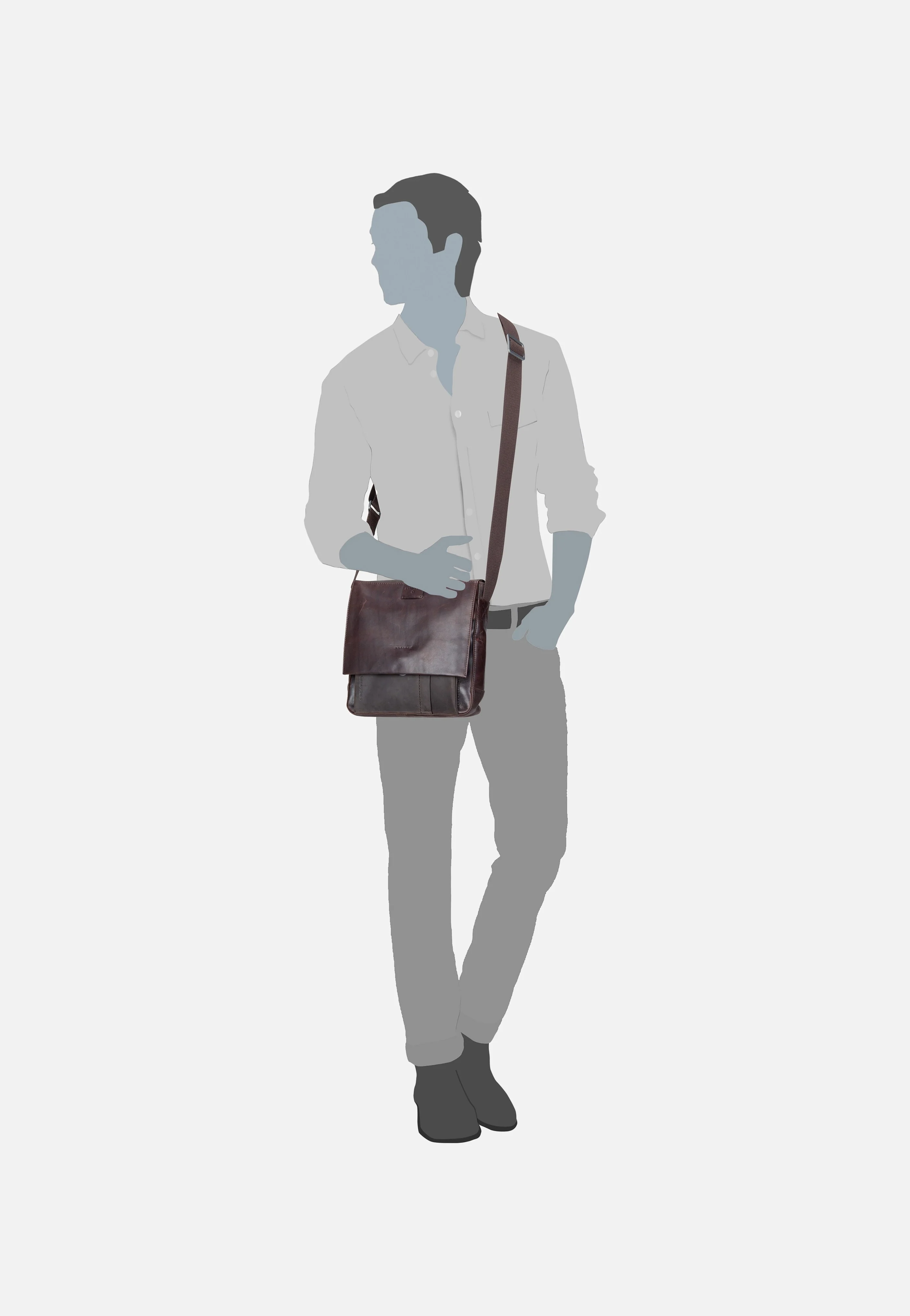 Brick Lane Jeremy SVF Dark Brown - Crossbody Bag - Image 6
