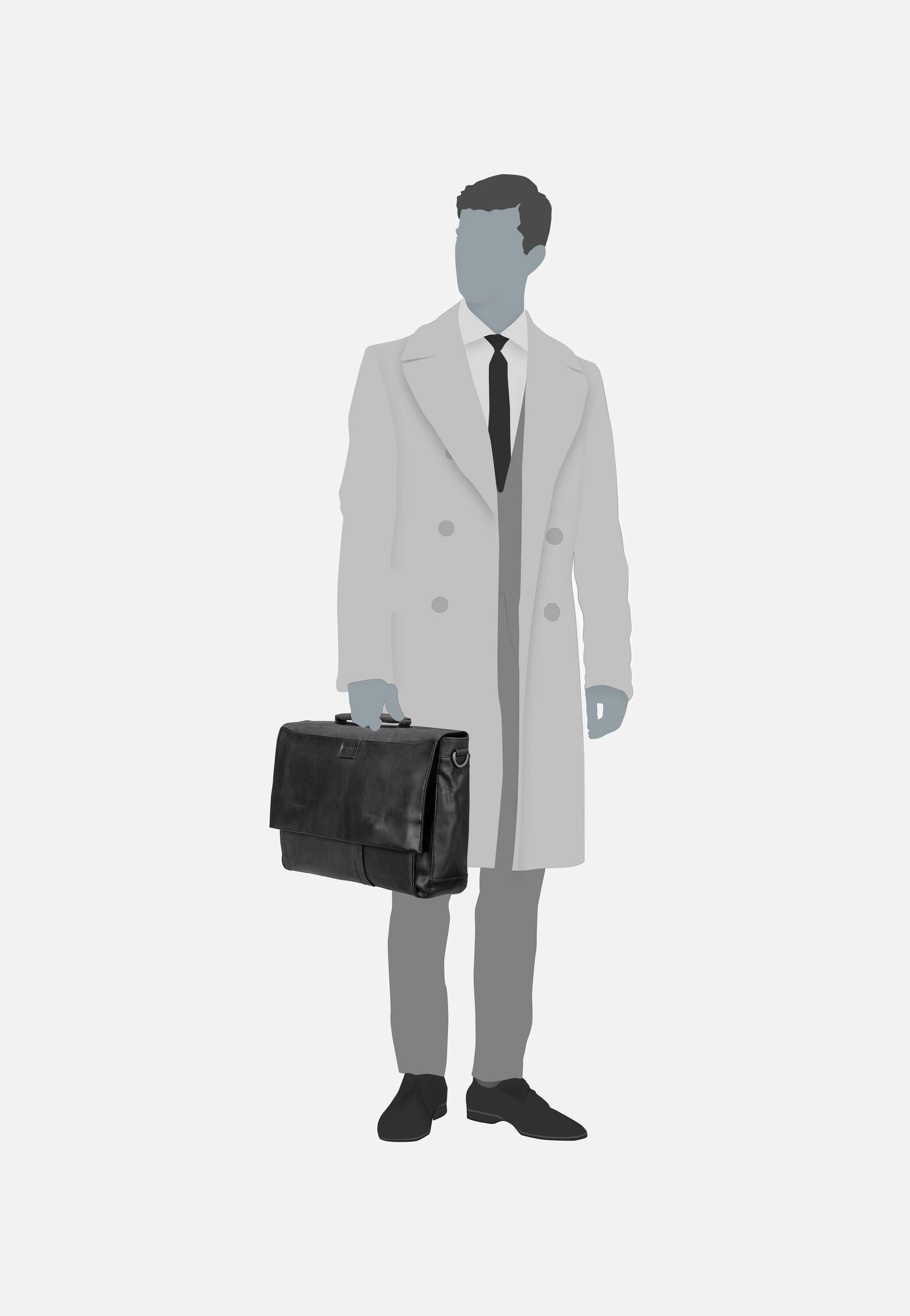 Brick Lane Jim Briefbag LHF Black - Aktentasche - Image 9