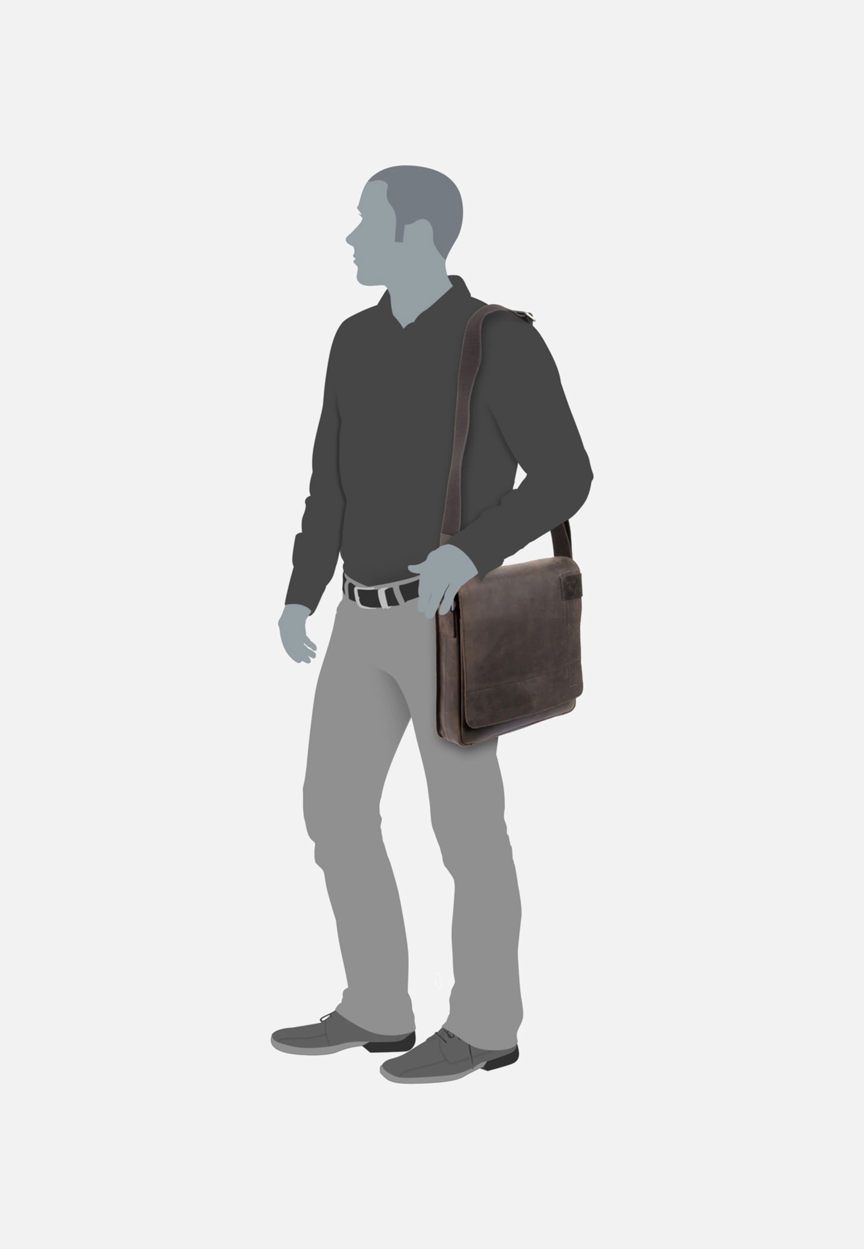 Richmond Messenger MV Dark Brown - Crossbody Bag - Image 6