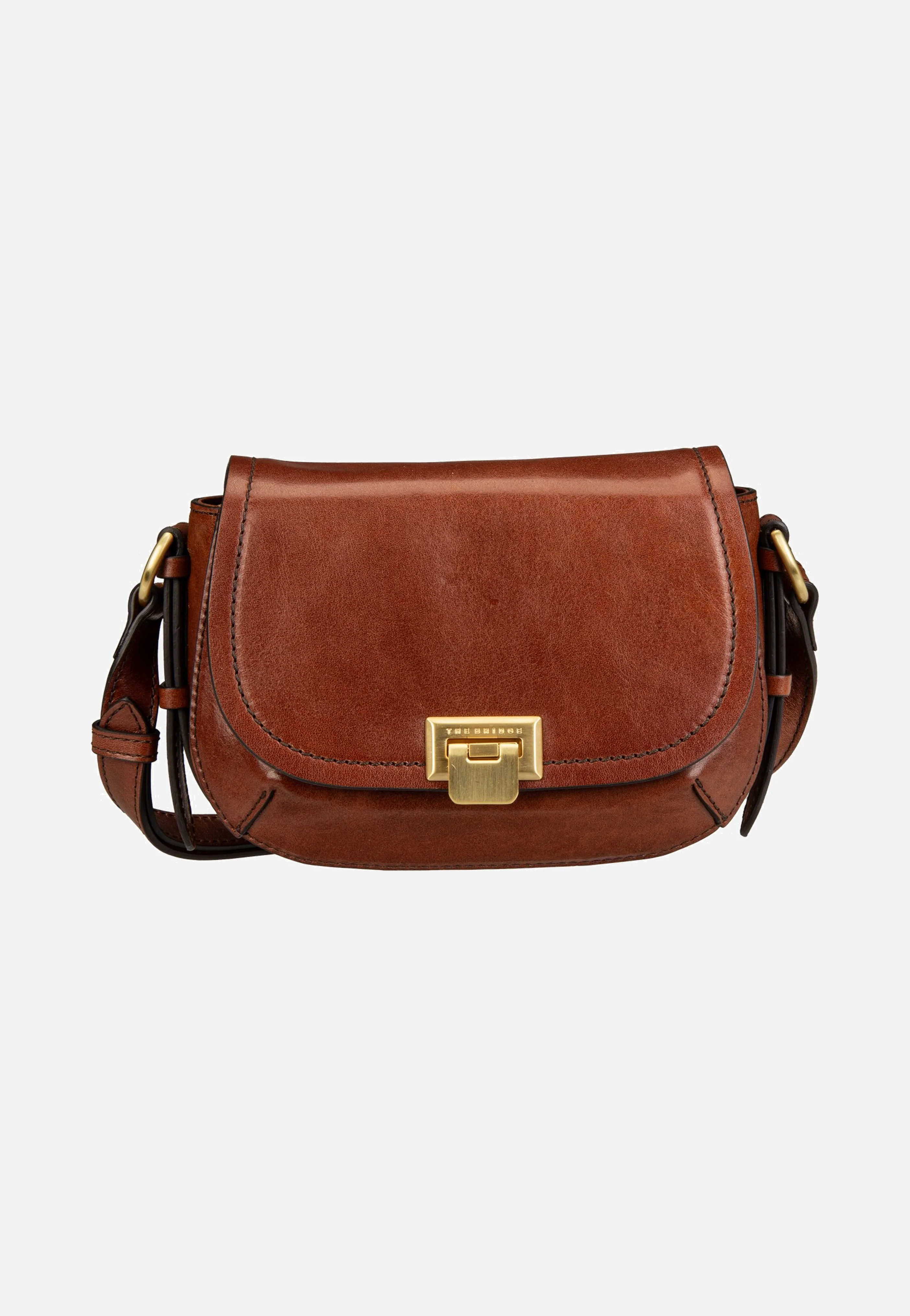 Federica Crossbody Marrone/Oro - Saddle Bag - Image 2