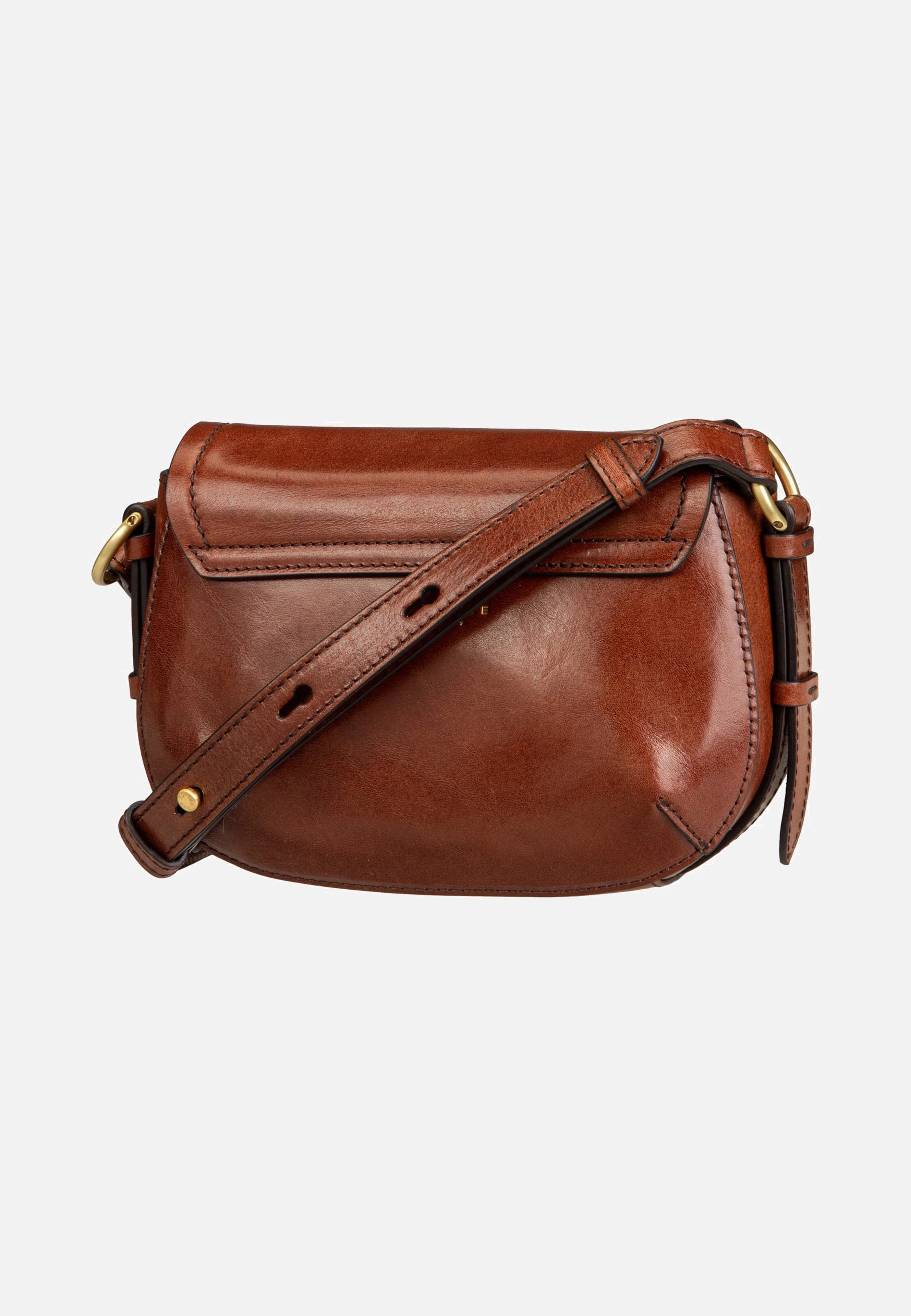 Federica Crossbody Marrone/Oro - Saddle Bag - Image 3