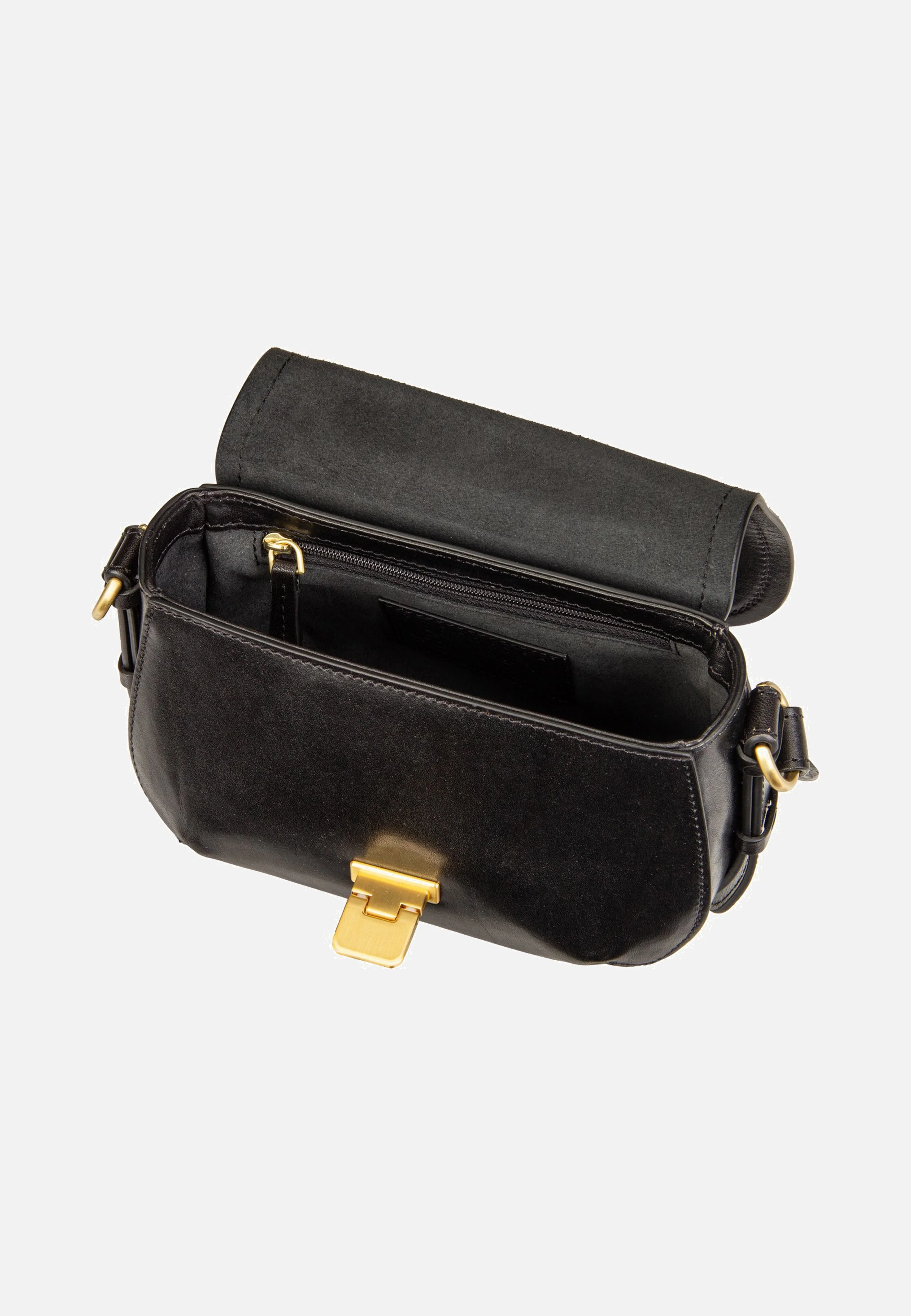 Federica Crossbody Nero/Oro - Saddle Bag - Image 5