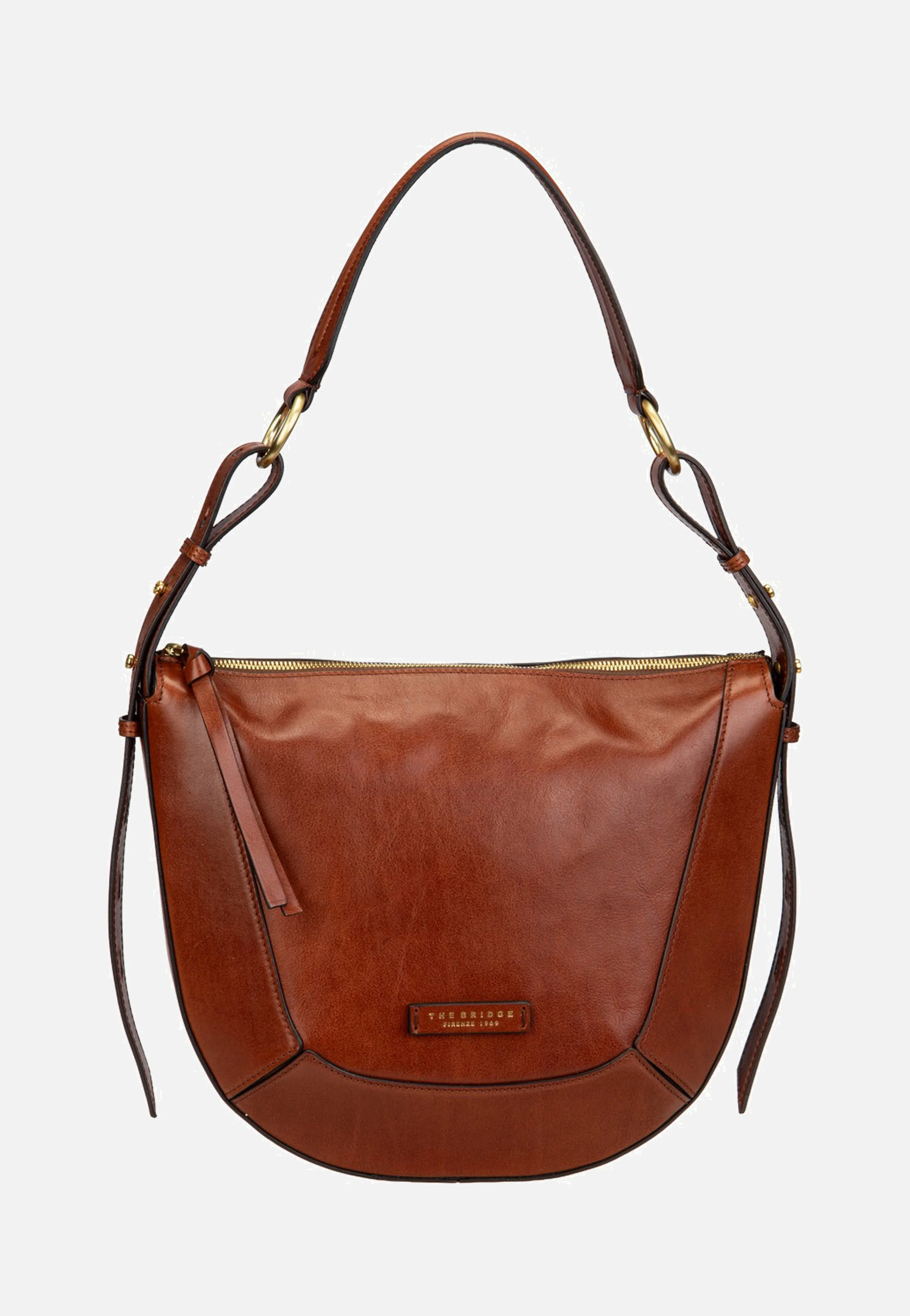 Fedora Shoulder Marrone/Oro - Hobo Bag - Image 2