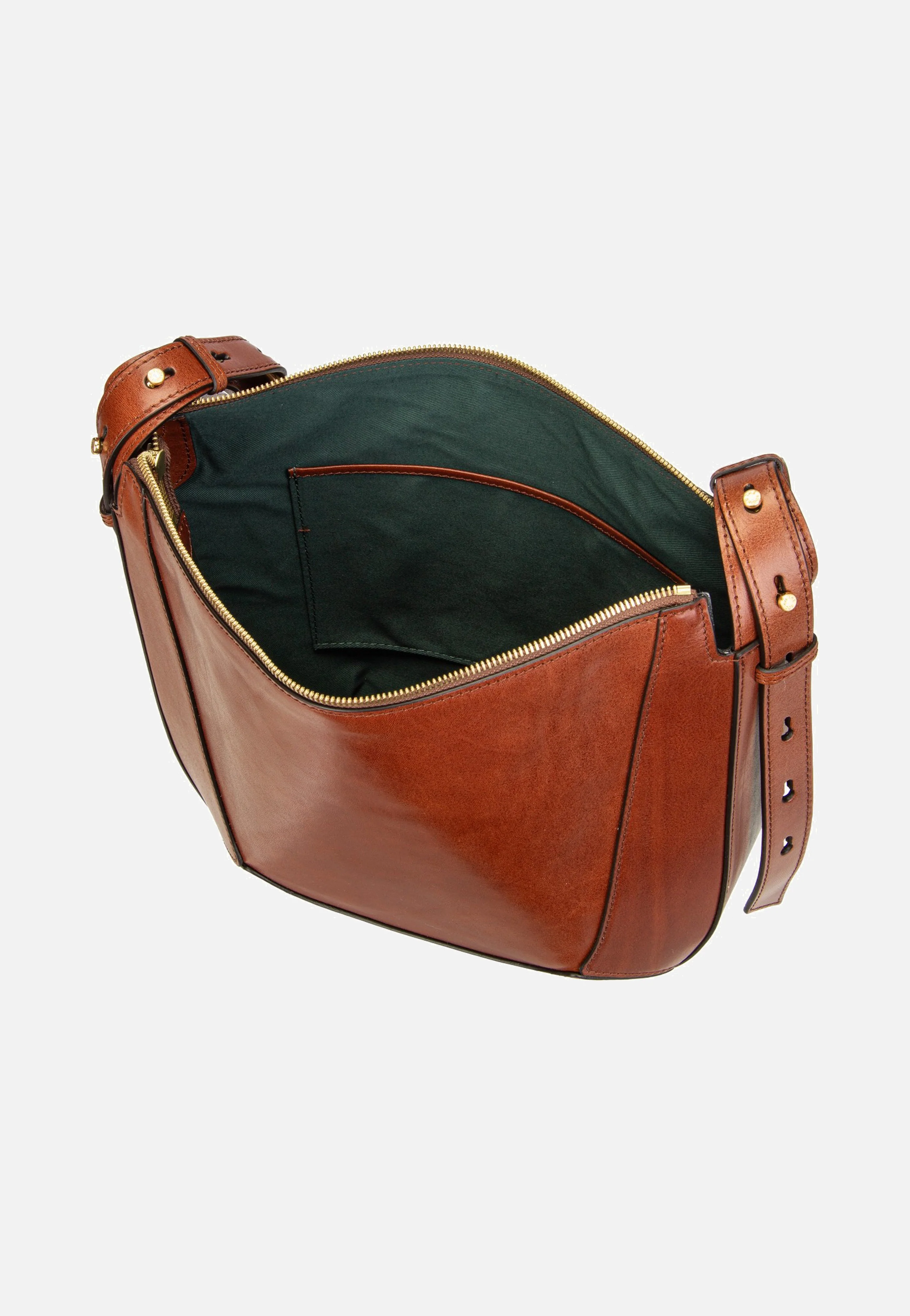 Fedora Shoulder Marrone/Oro - Hobo Bag - Image 6