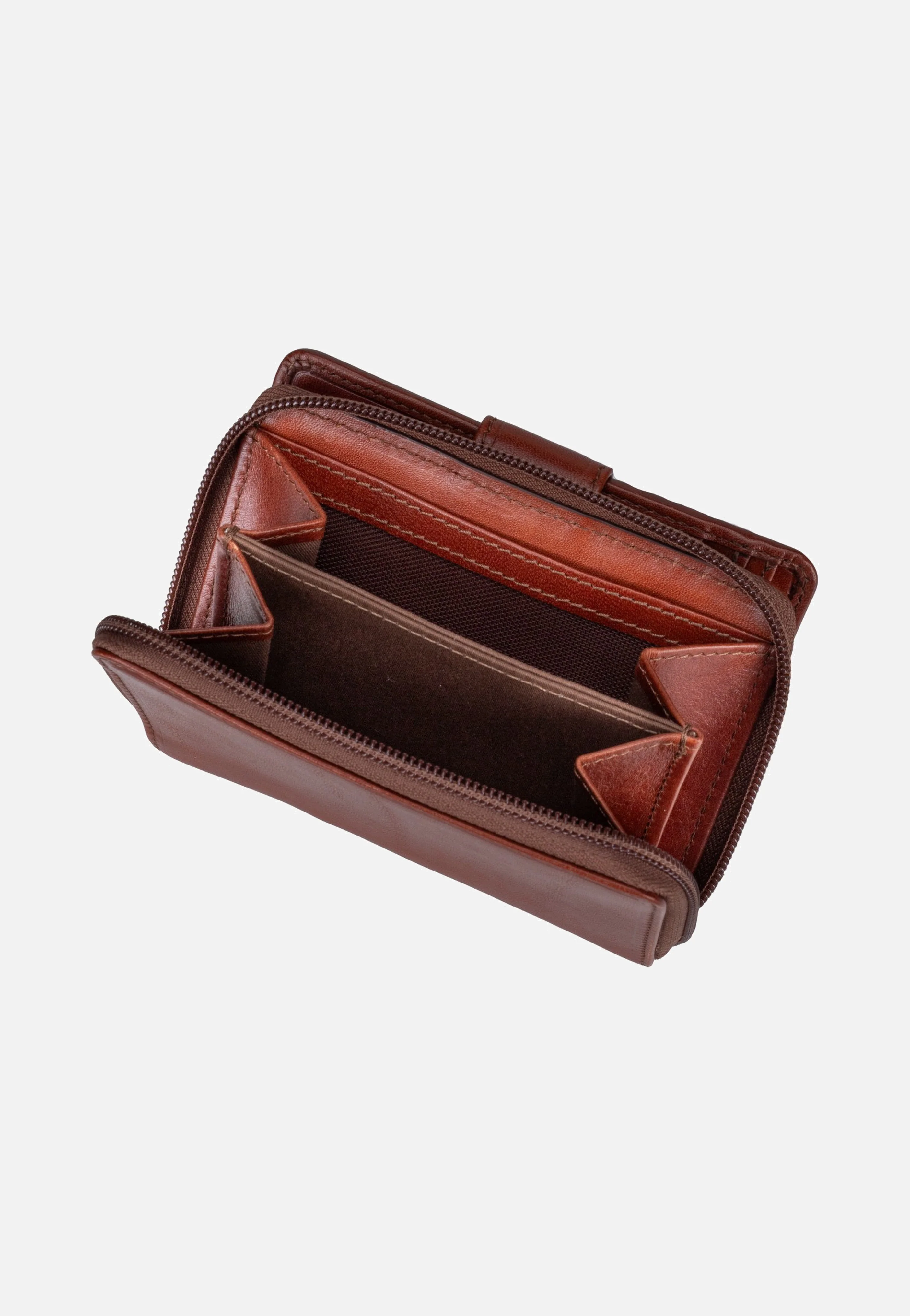 Stodo Medium W/Zip Pocket 5 D Marrone/Oro - Portemonnaie - Image 6