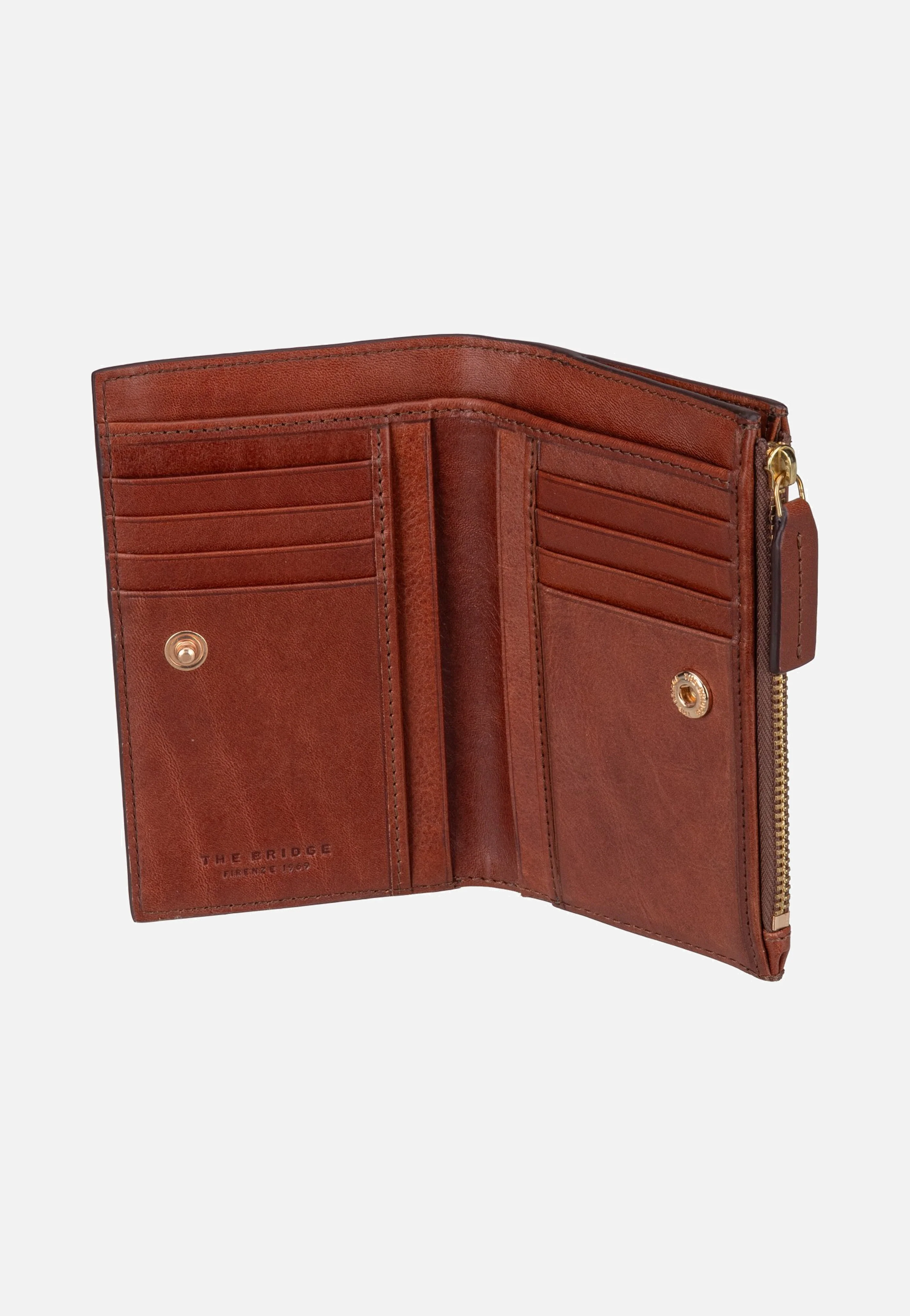 Stodo Medium W/Zip Pocket Marrone/Oro - Portemonnaie - Image 4
