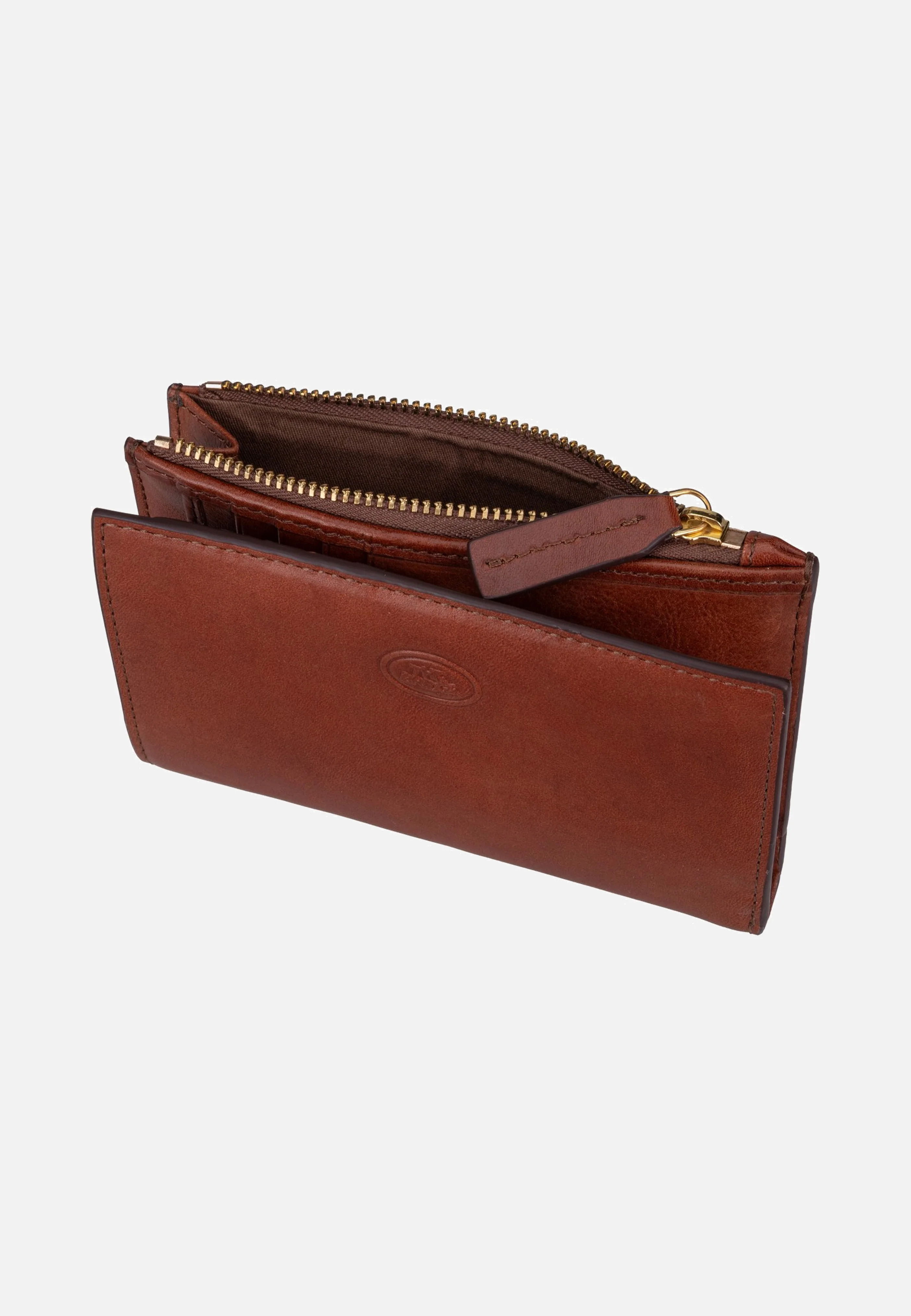 Stodo Medium W/Zip Pocket Marrone/Oro - Portemonnaie - Image 5