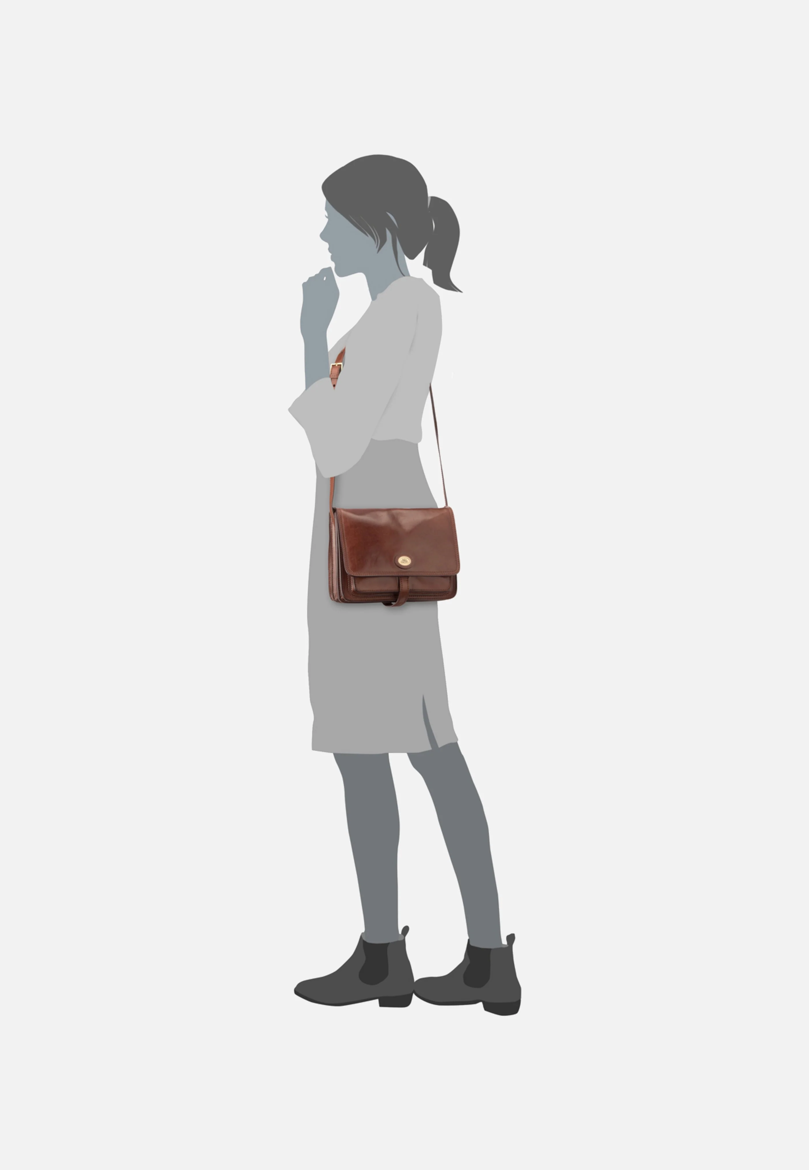 Story Donna 4182 Marrone - Crossbody Bag - Image 6