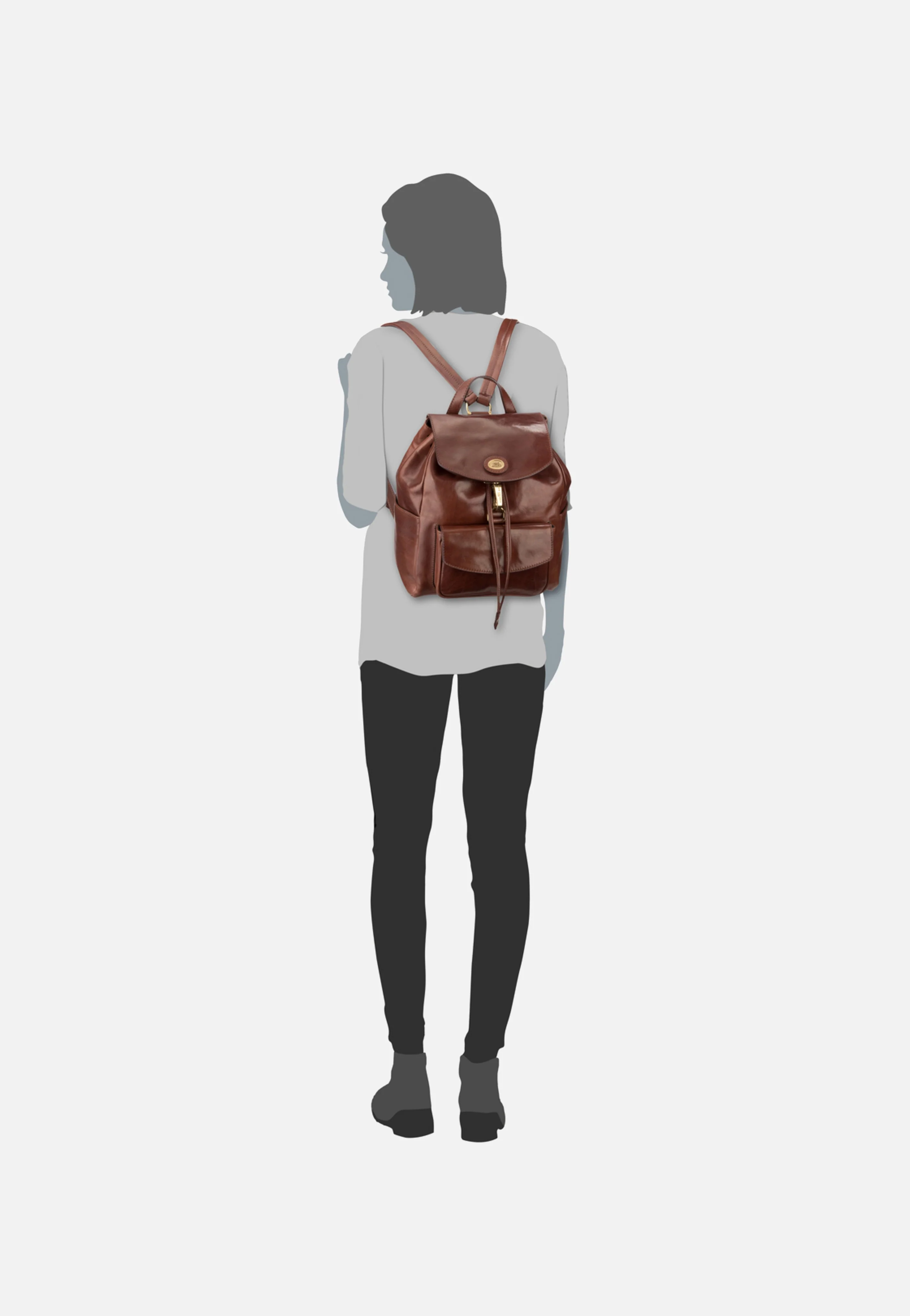 Story Donna 7042 Marrone - Rucksack - Image 5