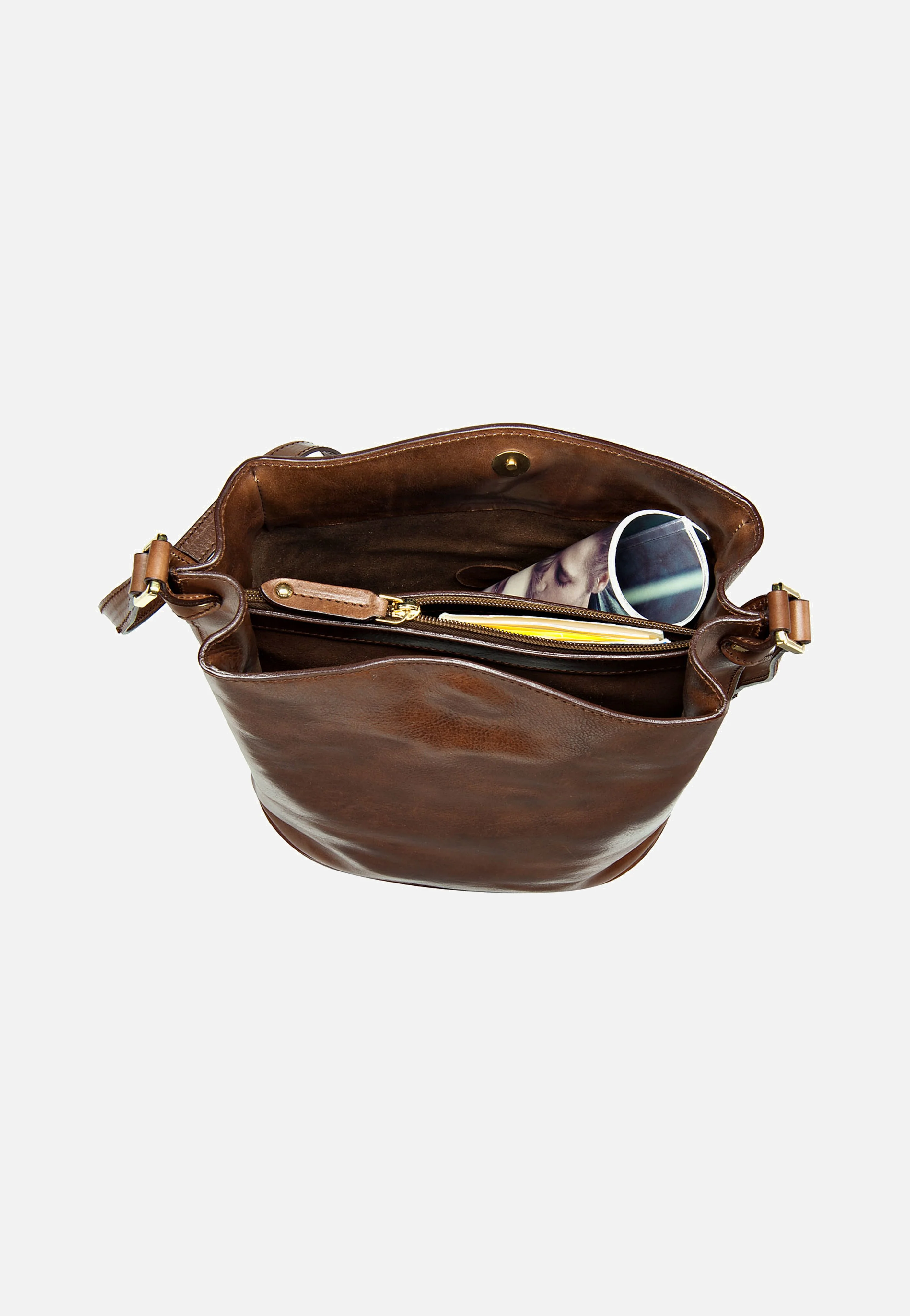 Story Donna Ledertasche Braun - Beuteltasche - Image 4