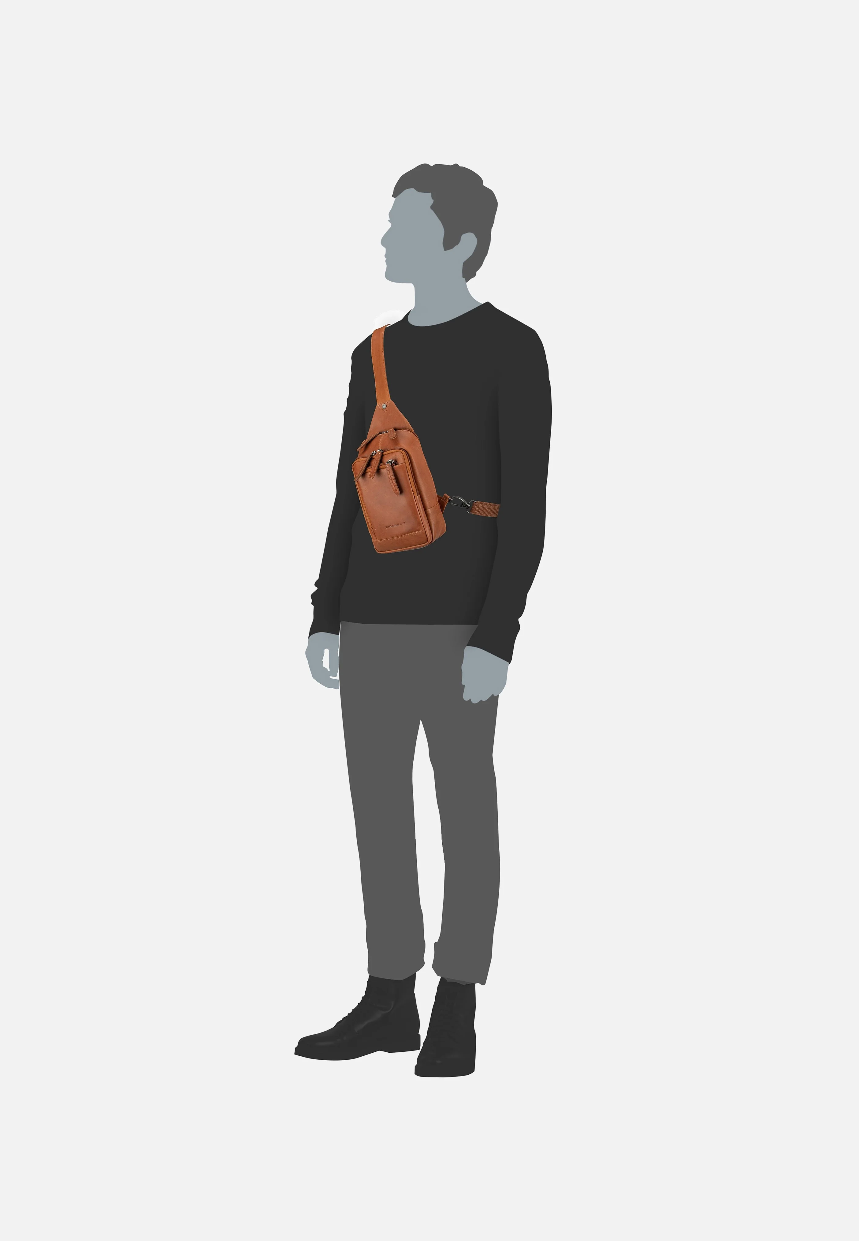 Riga 0284 Cognac - Sling Bag - Image 7