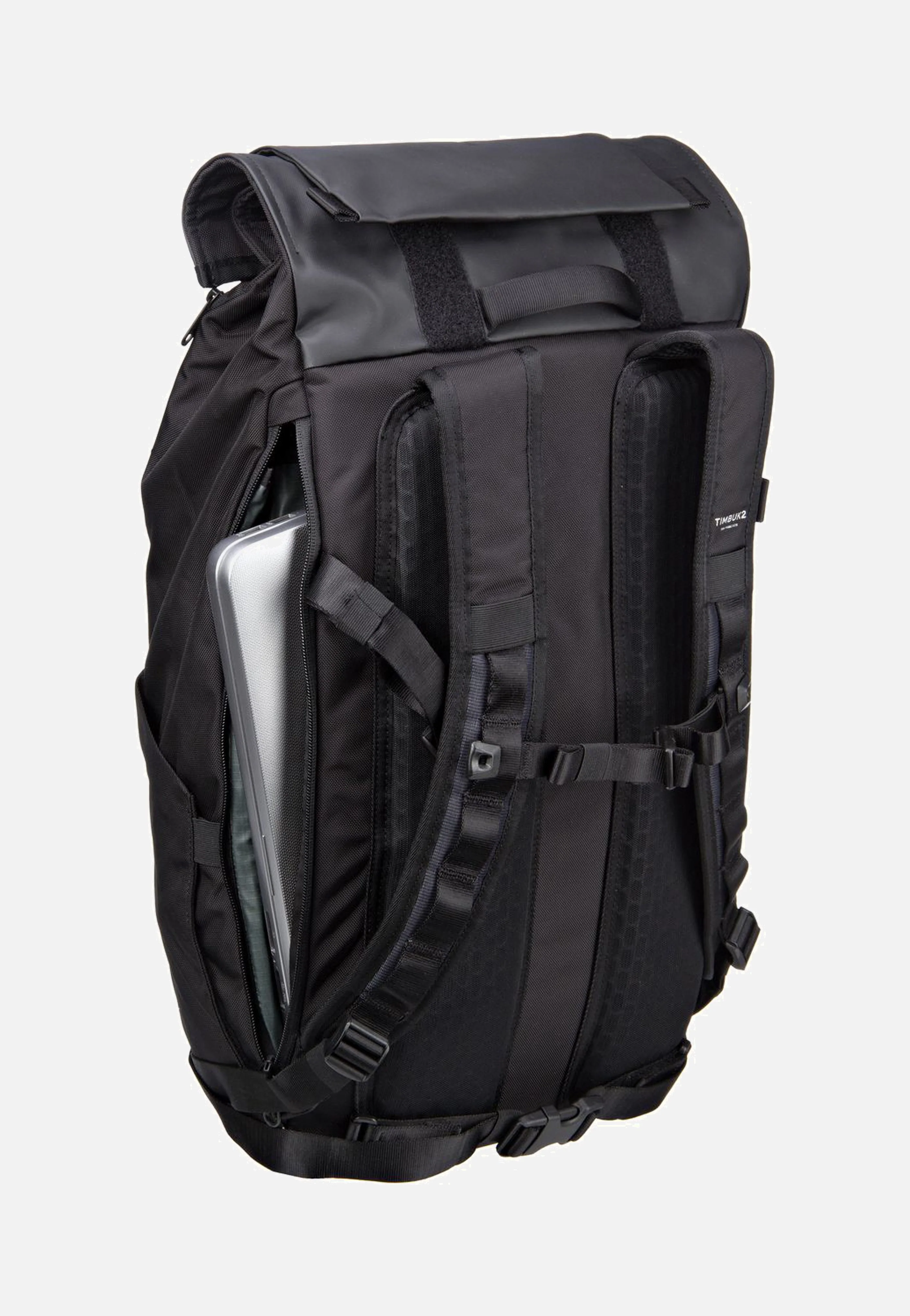 Clark Pack Jet Black - Rolltop Rucksack - Image 3