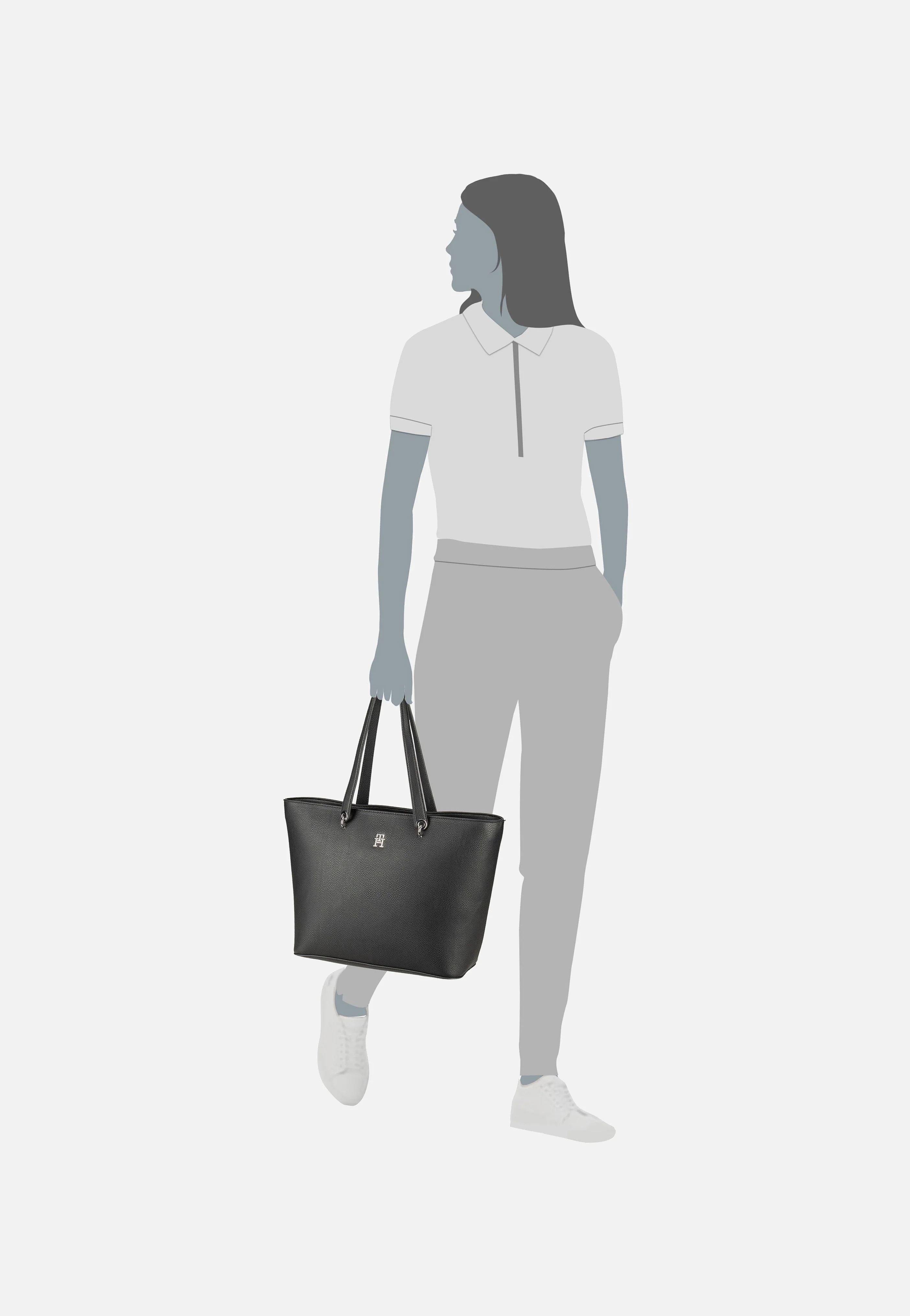 TH Emblem Tote Black - Shopper - Image 6