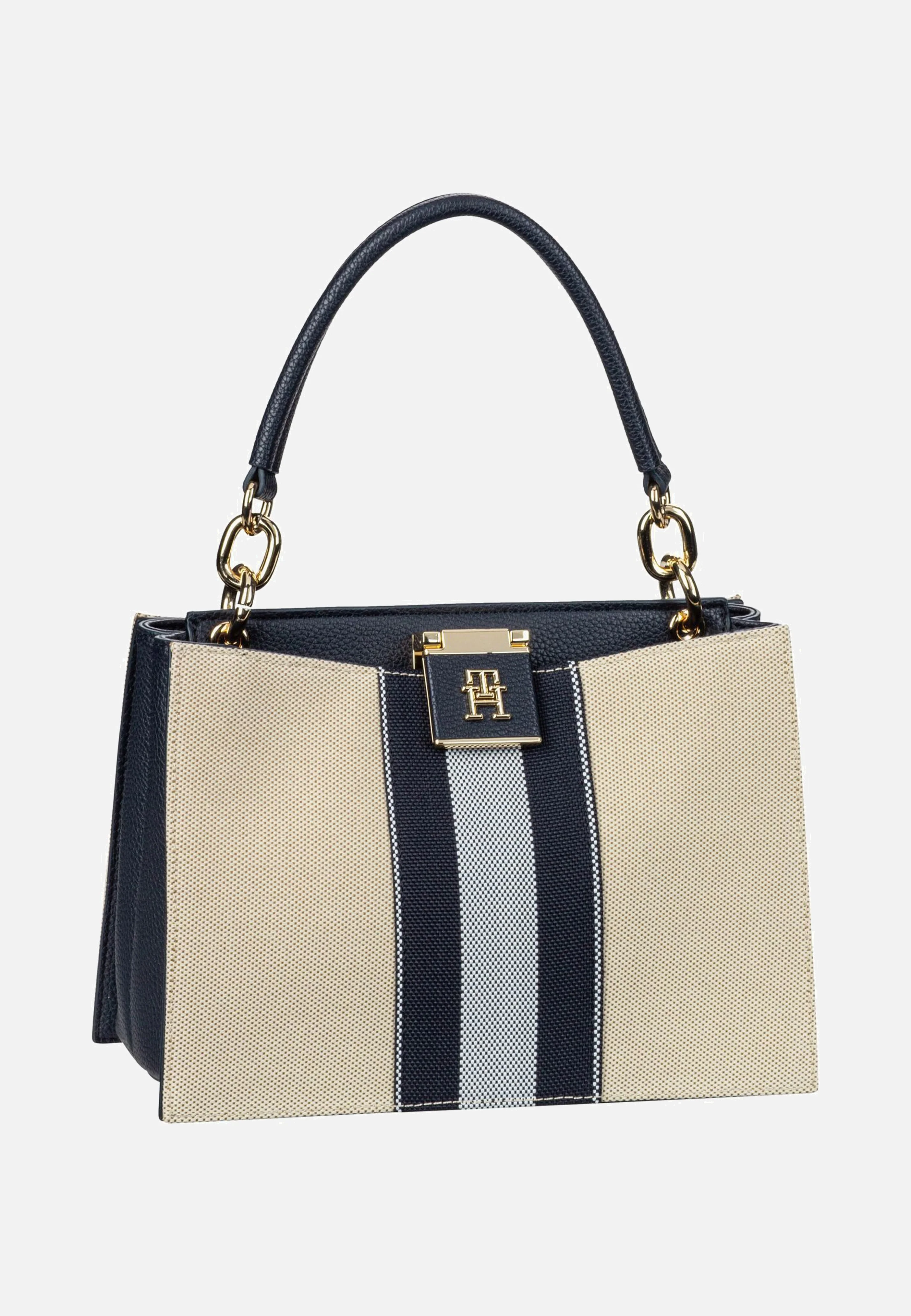 TH Her Mini Stripes 17435 SP25 Space Blue Canvas Mix - Henkeltasche