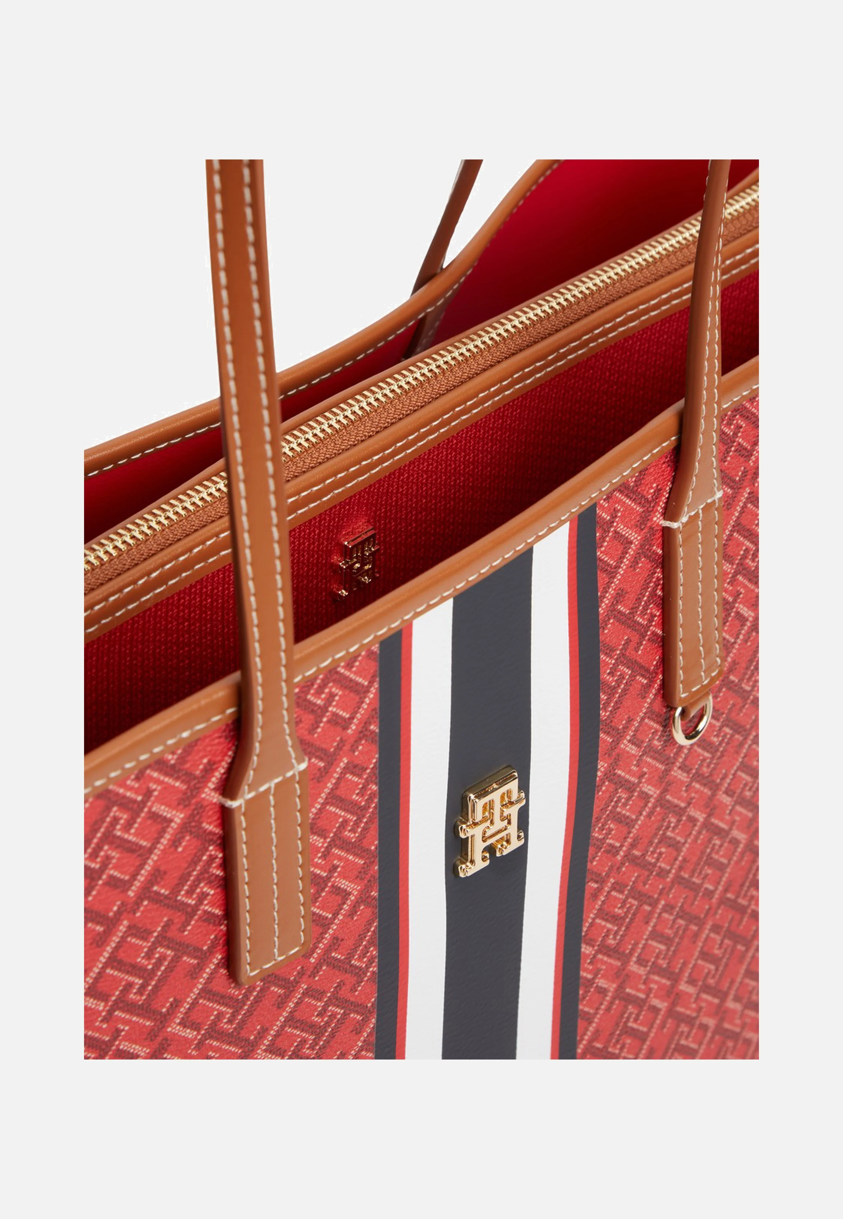 TH Monoplay Tote Stripe Le Red Mix - Shopper - Image 4