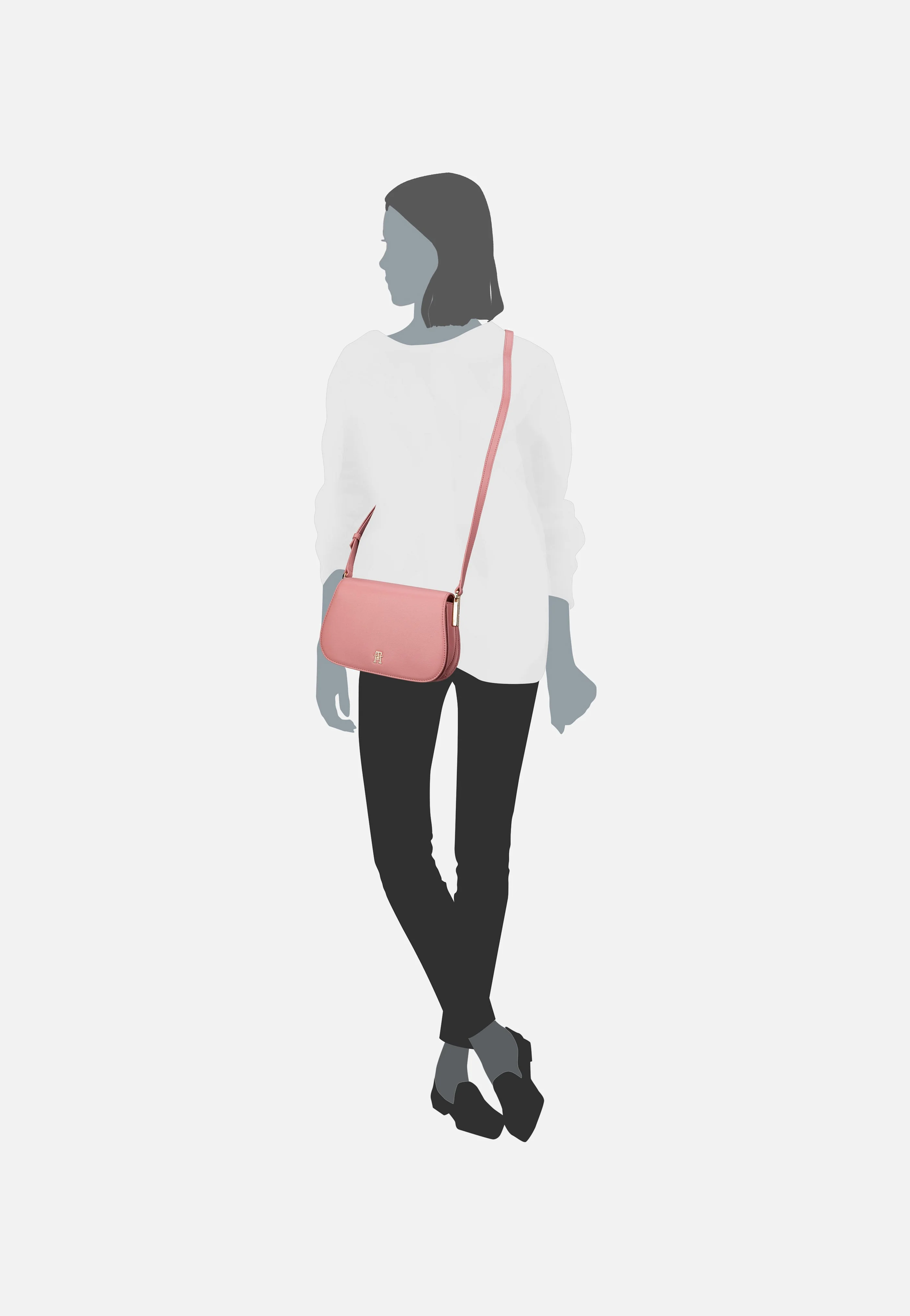 TH Spring Chic Flap Cross SP24 Teaberry Blossom - Saddle Bag - Image 5