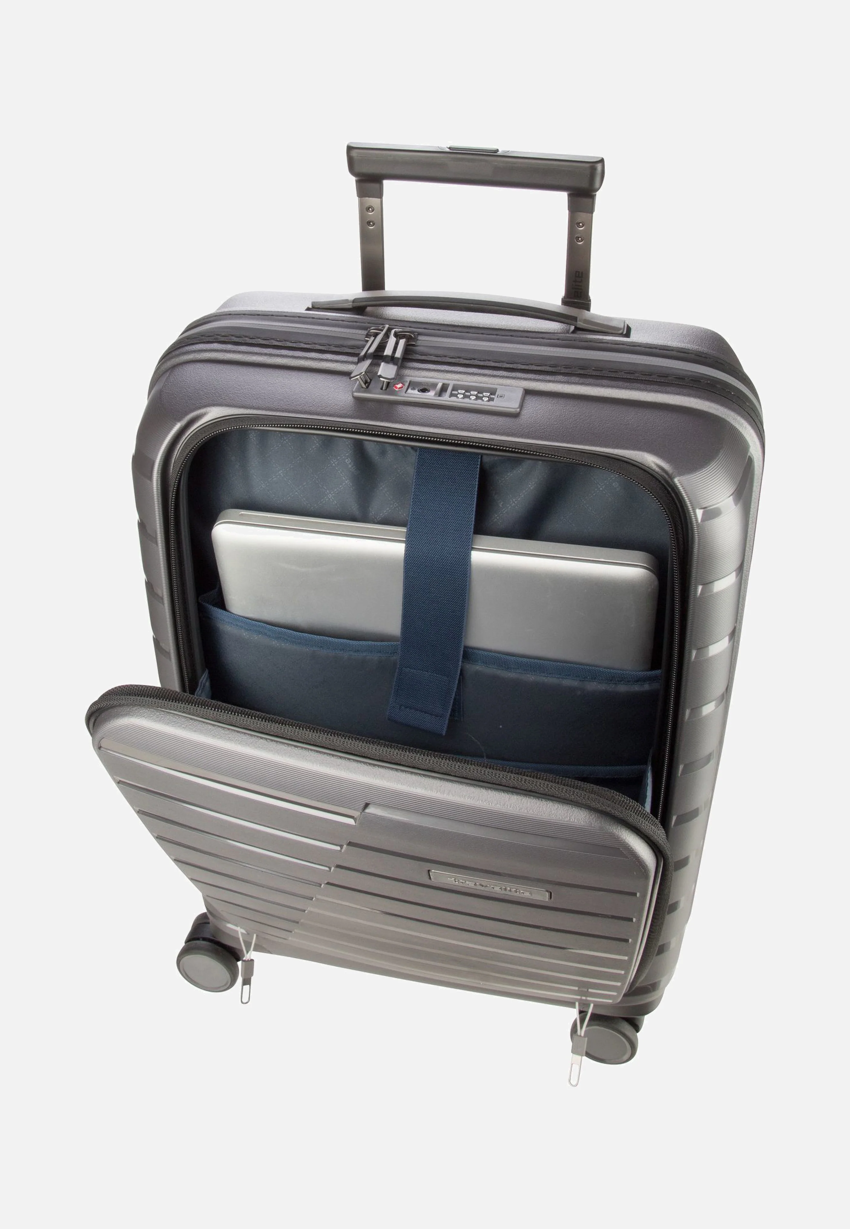 Air Base 4-Rad Trolley S Vortasche Anthrazit - Koffer - Image 7