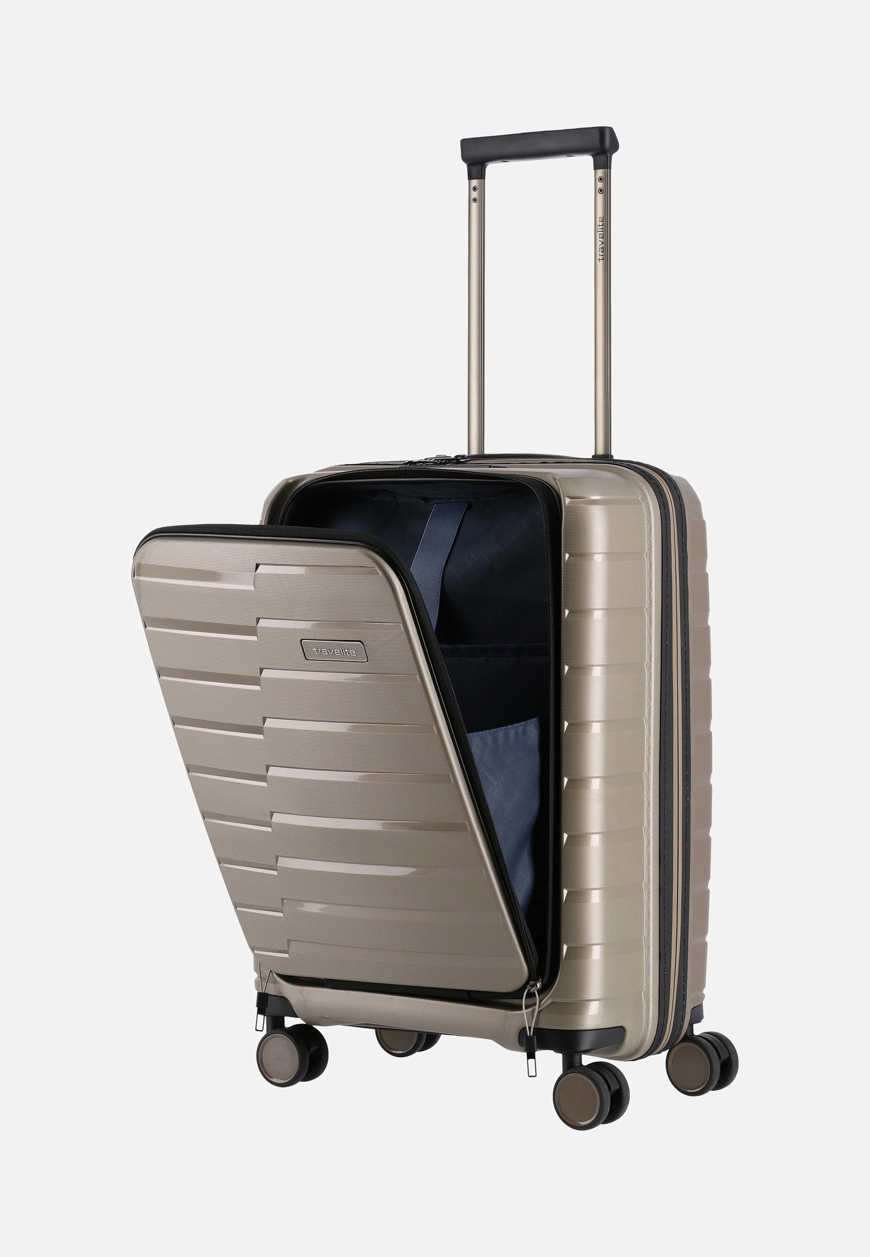 Air Base 4-Rad Trolley S Vortasche Champagner - Koffer - Image 4