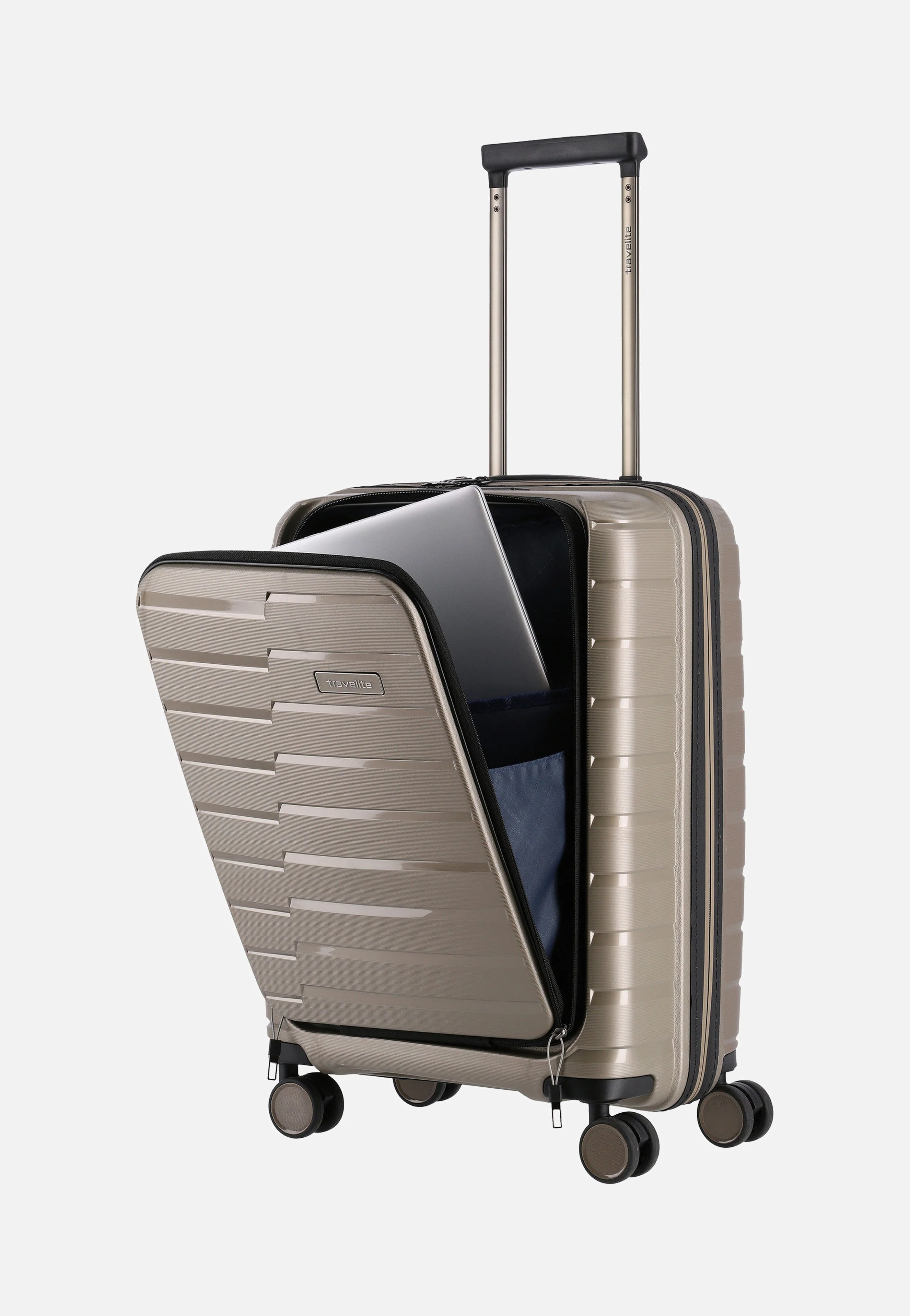 Air Base 4-Rad Trolley S Vortasche Champagner - Koffer - Image 5