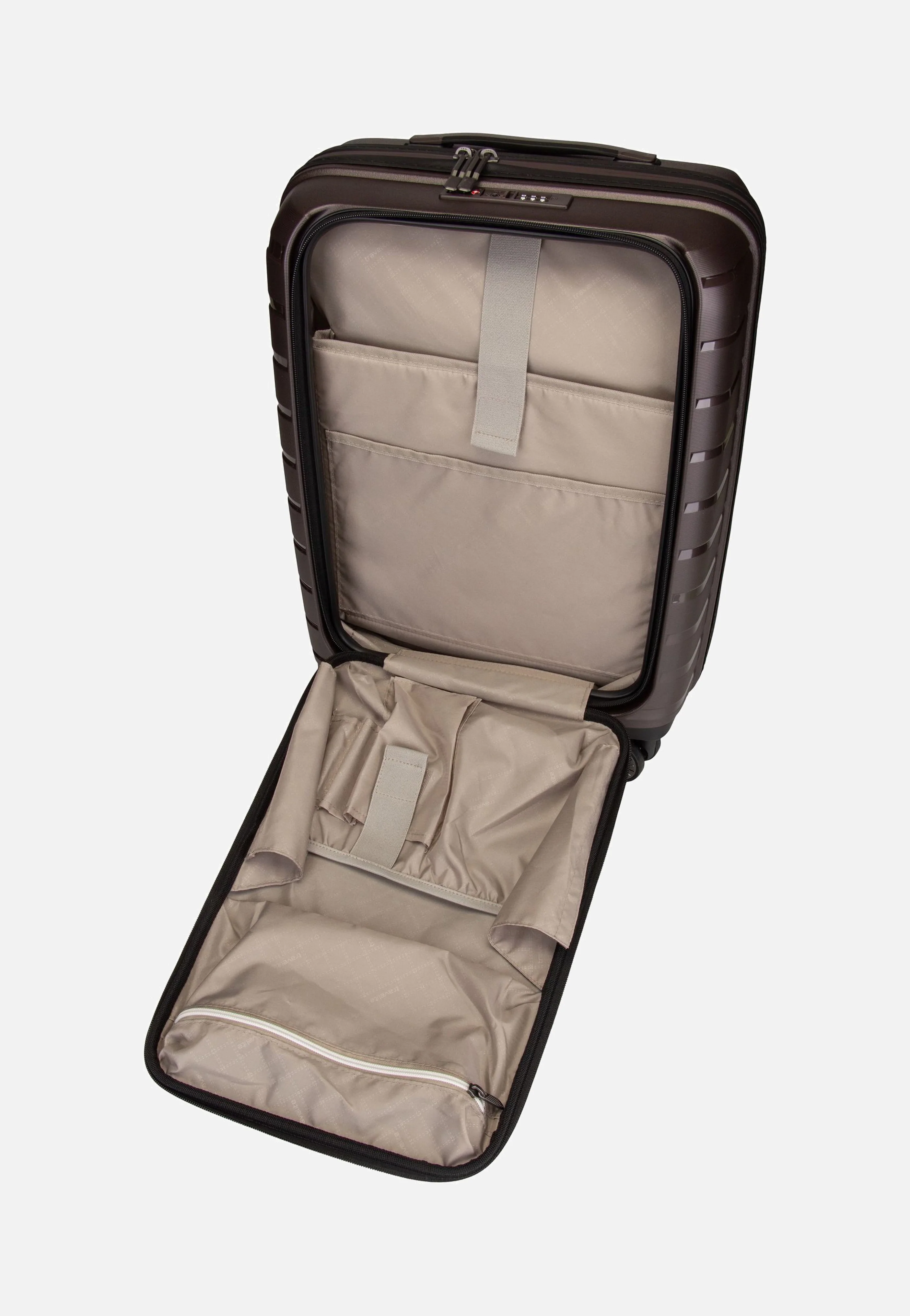 Air Base 4-Rad Trolley S Vortasche Coffee - Koffer - Image 5