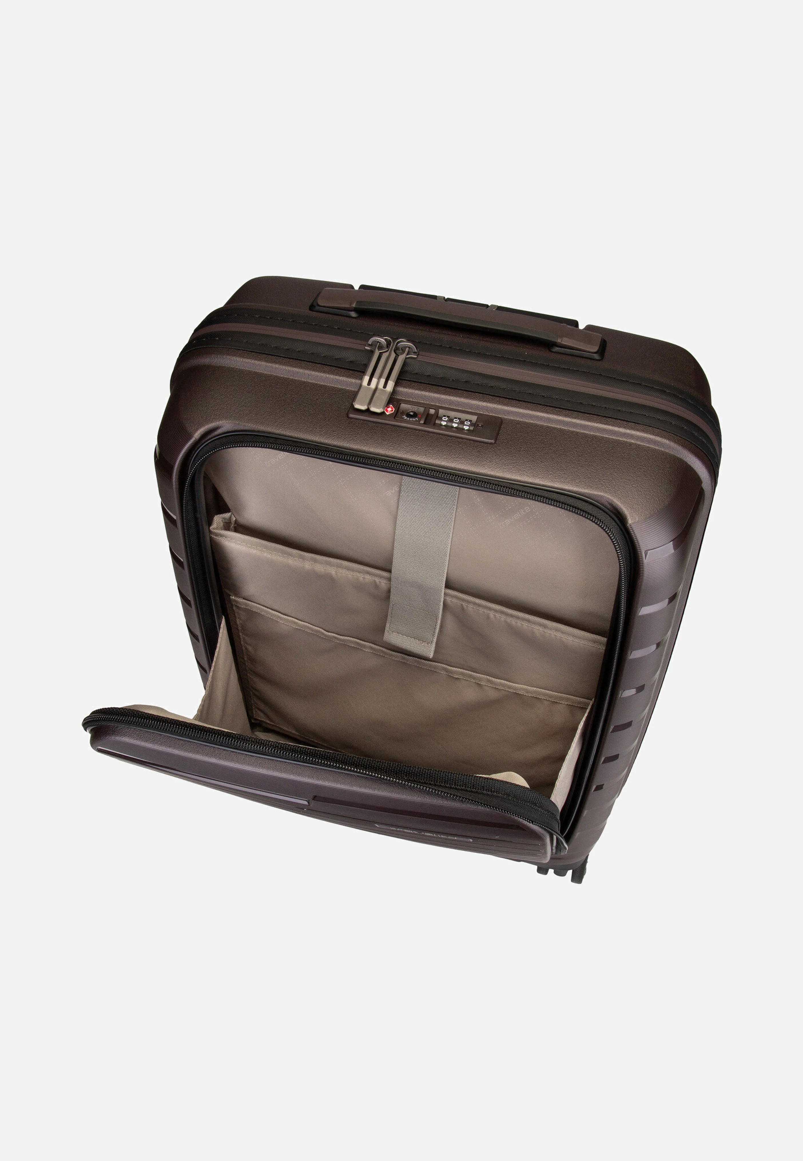 Air Base 4-Rad Trolley S Vortasche Coffee - Koffer - Image 6