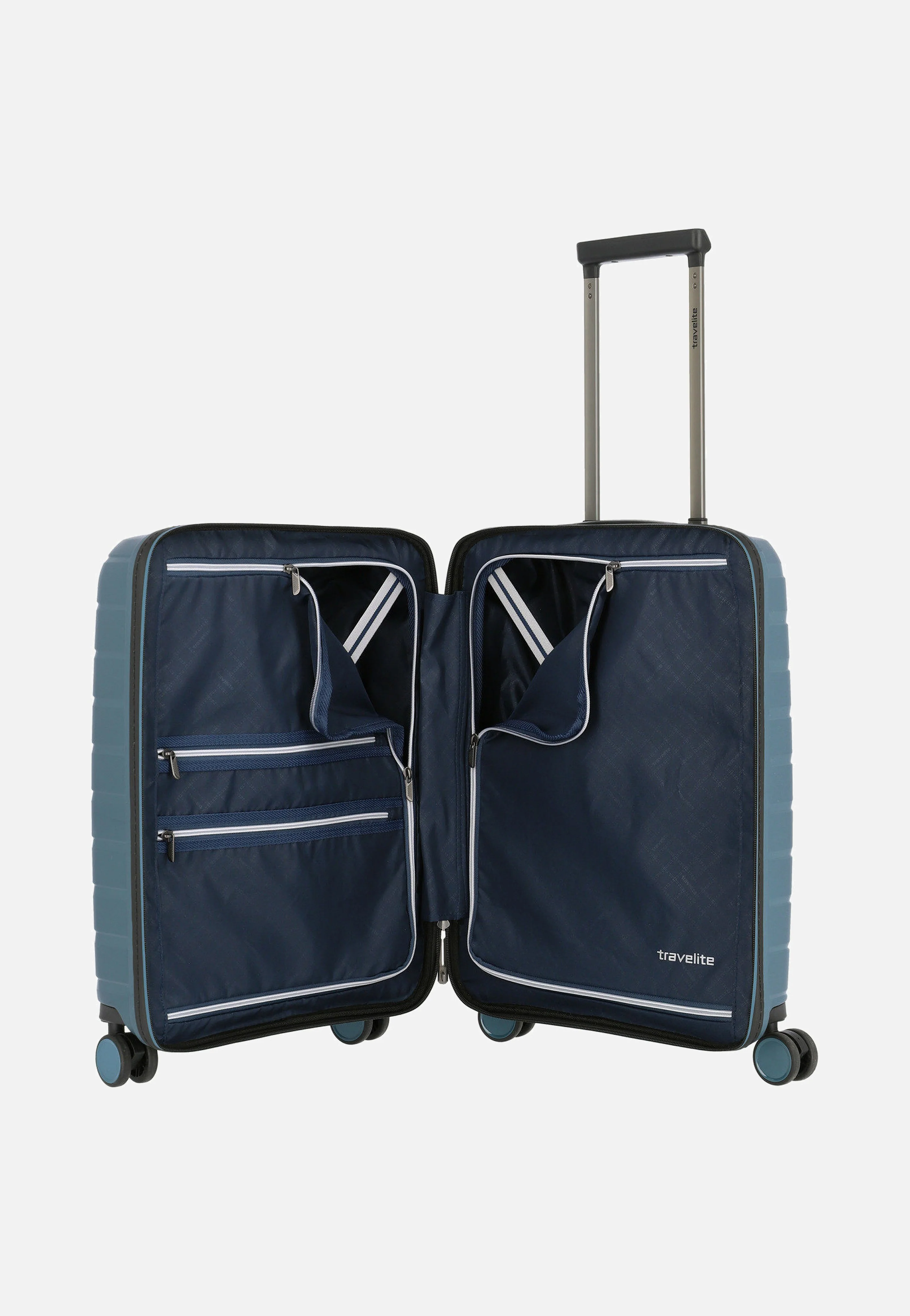 Air Base 4-Rad Trolley S Vortasche Eisblau - Koffer - Image 5